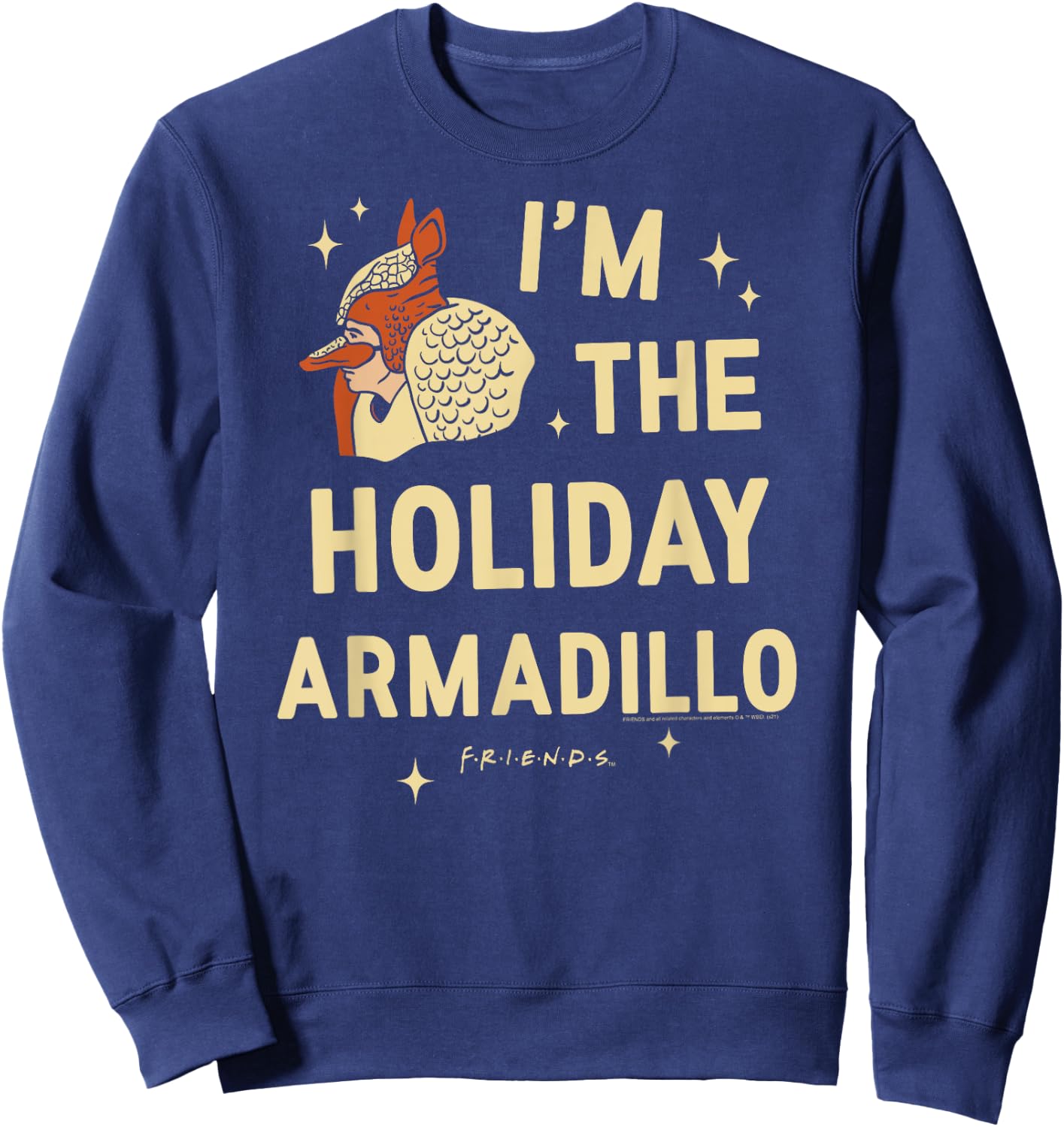 Friends I'm the Holiday Armadillo Christmas TV Show Sweatshirt - Sweatshirt | Navy