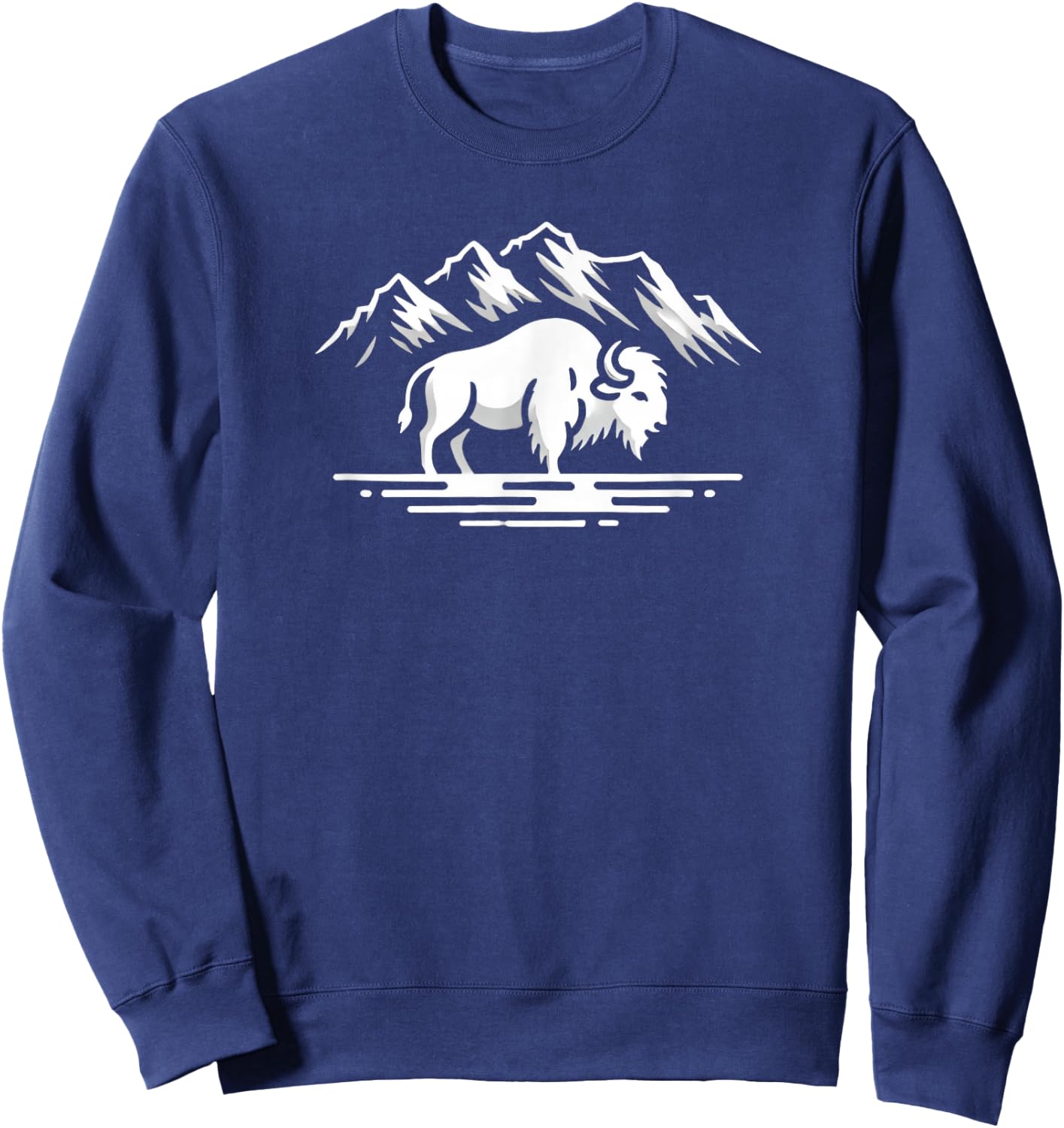 White Buffalo Mountain Silhouette Sweatshirt - Sweatshirt | Navy