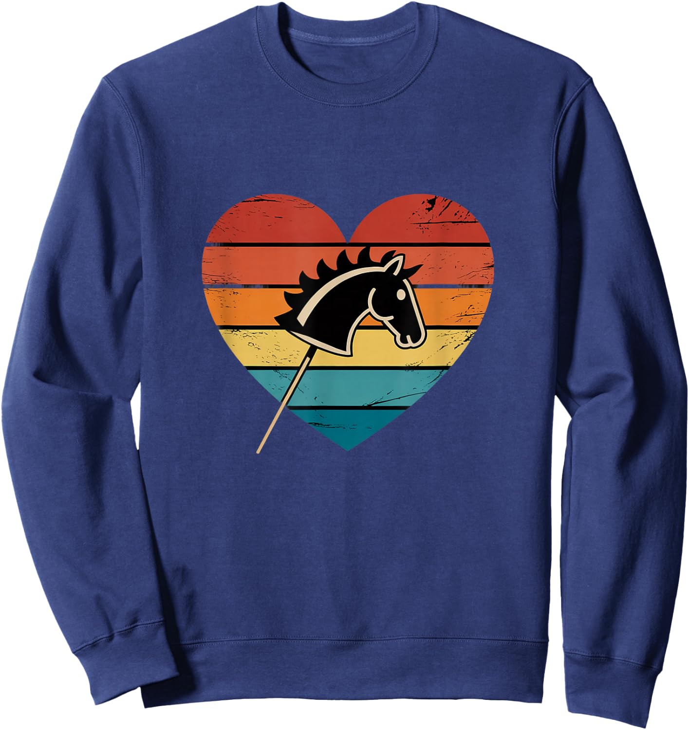 Retro Hobby Horse Lover Sweatshirt - Sweatshirt | Navy