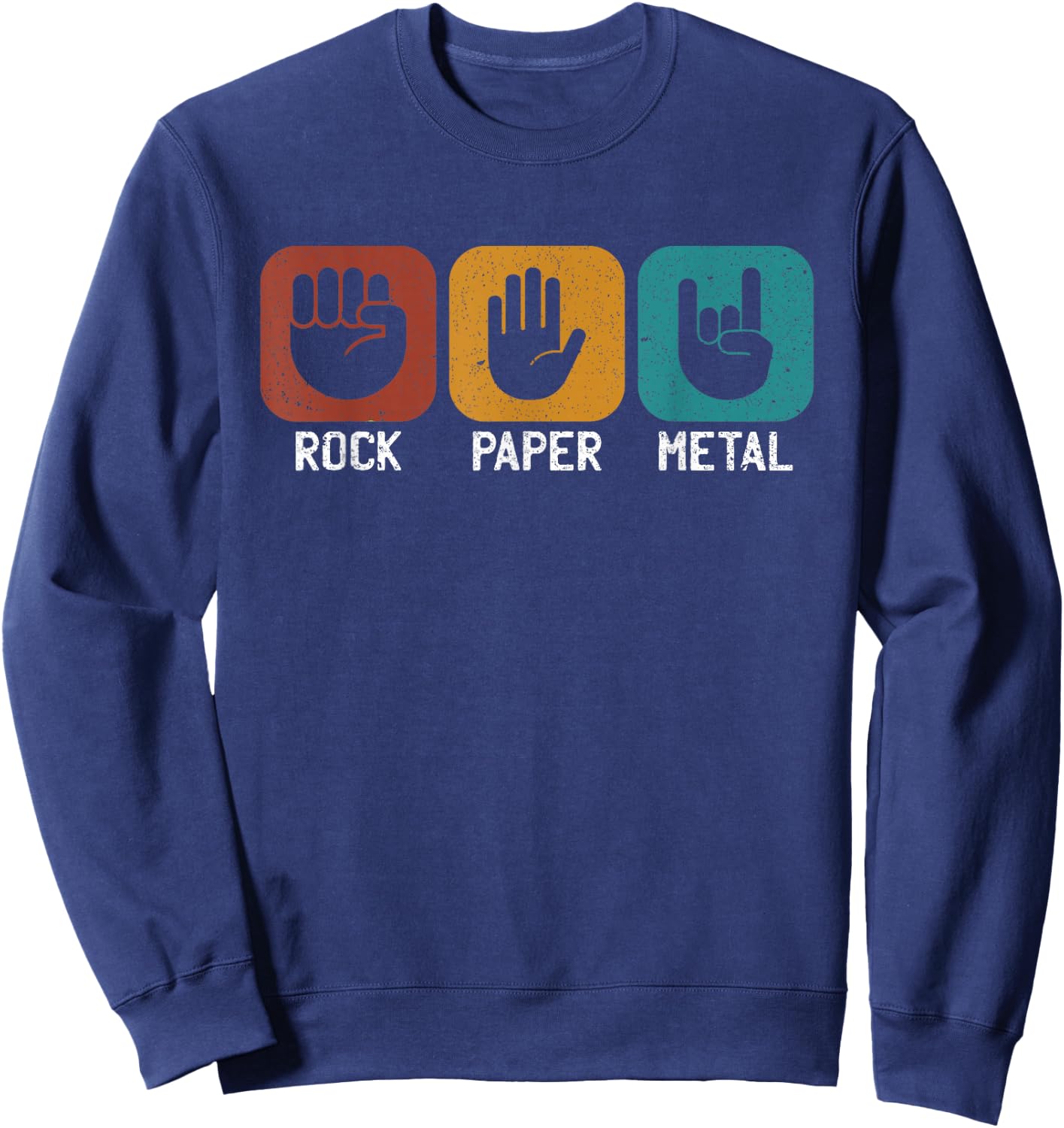 Heavy Metal Music - Rock ON Sweatshirt - Sweatshirt | Navy
