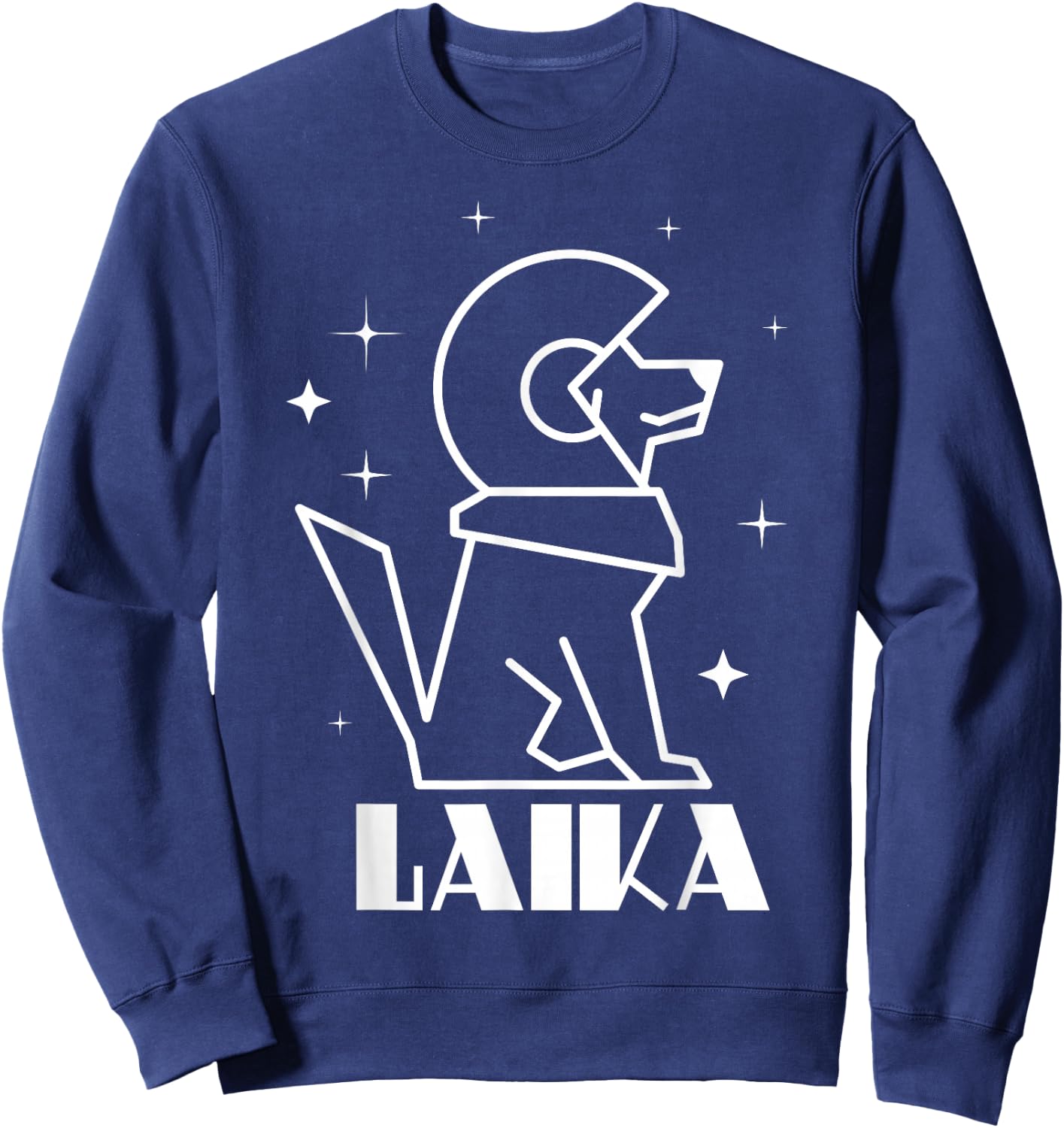 Laika Dog Sputnik Space Dog Space Travel USSR Sweatshirt - Sweatshirt | Navy