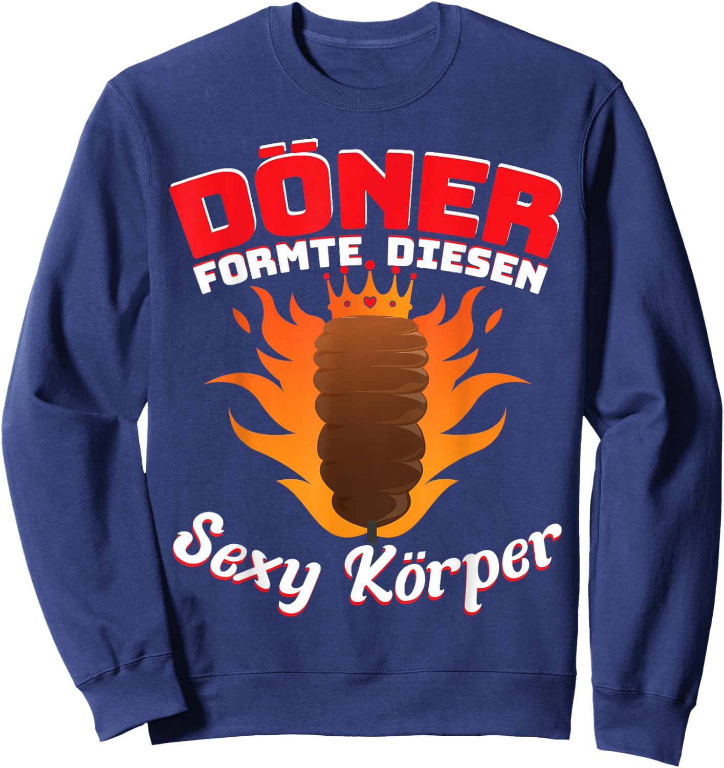 Dönerladen Kebab Döner formte diesen Körper Sweatshirt - Sweatshirt | Navy