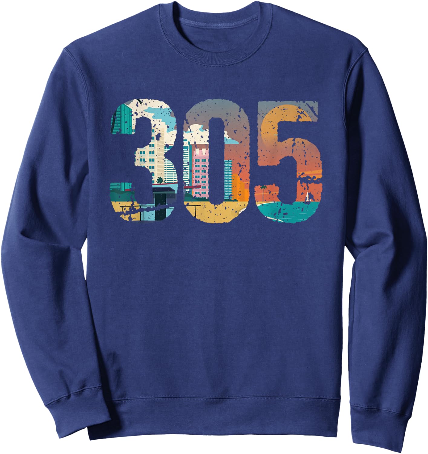 305 Dade County Miami Sweatshirt - Sweatshirt | Navy