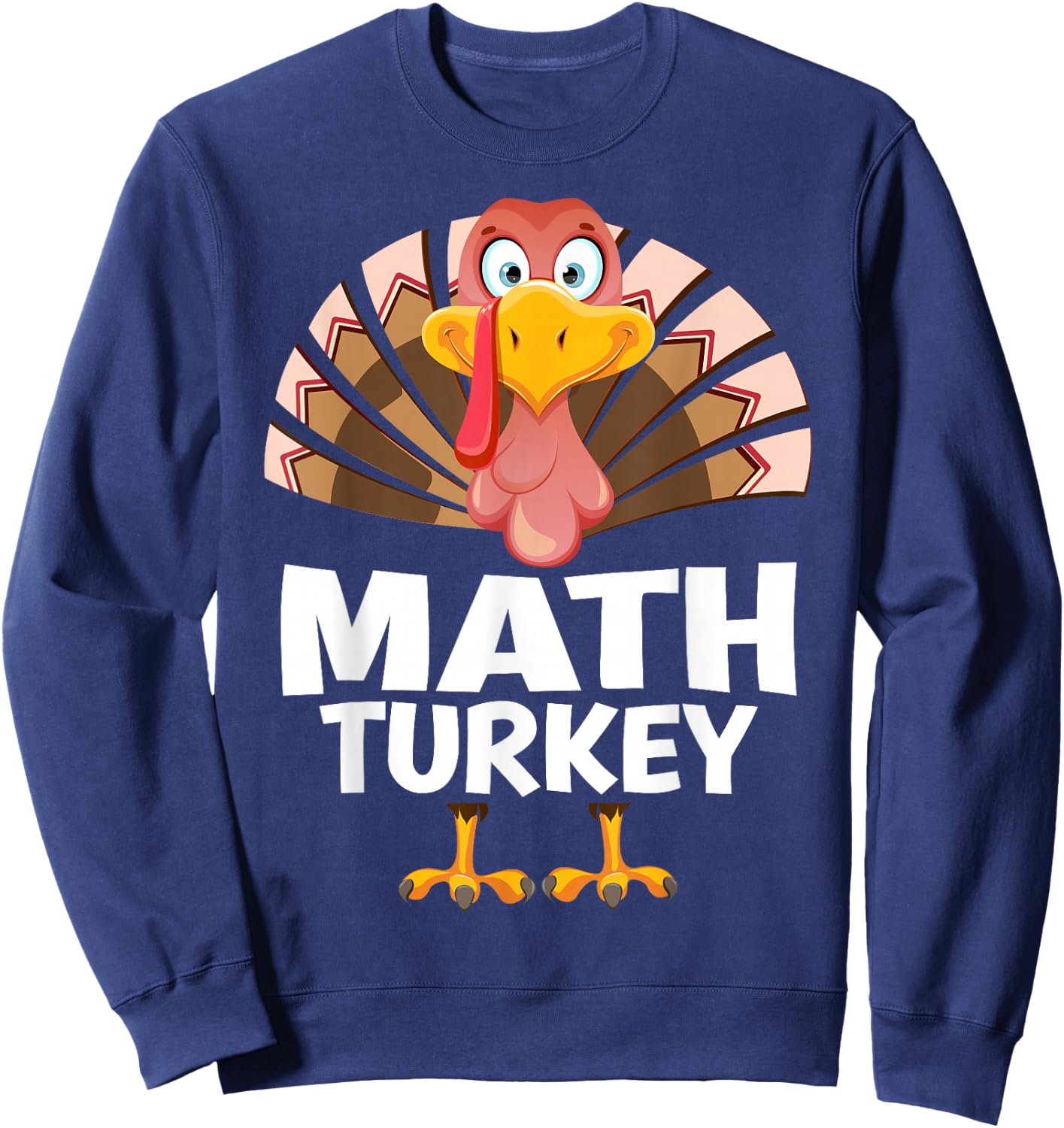 Thanksgiving Math Turkey Matching Pajama Sweatshirt - Sweatshirt | Navy