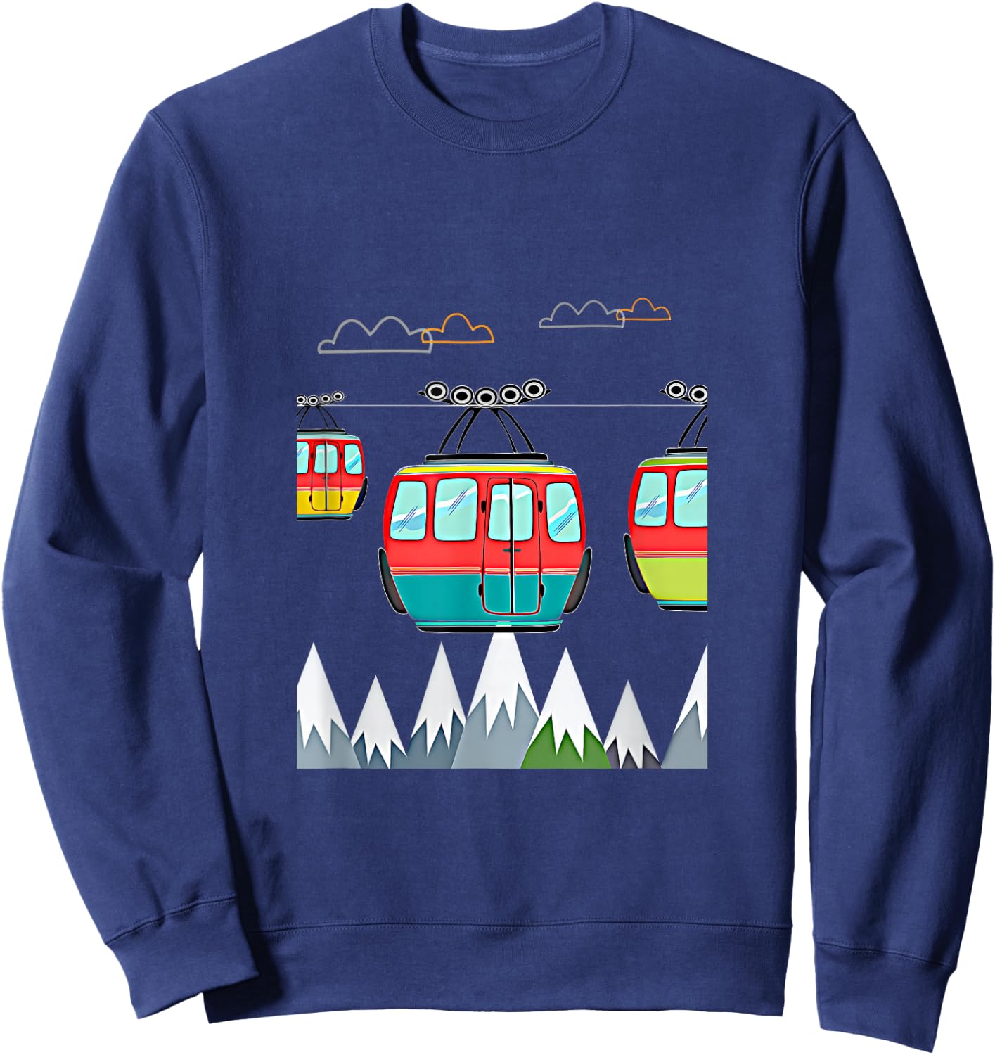 Seilbahn gondel in den Mountains , black, s Sweatshirt - Sweatshirt | Navy