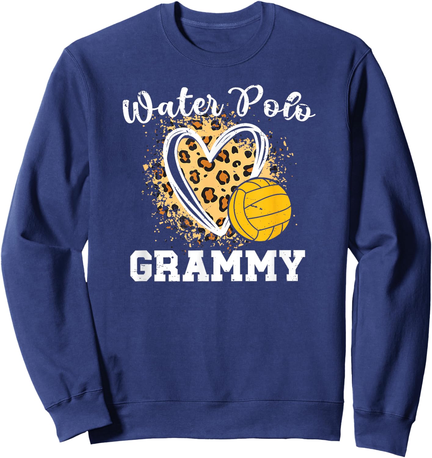 Water Polo Grammy Of A Water Polo Player Grammy Leopard Sweatshirt - Sweatshirt | Navy