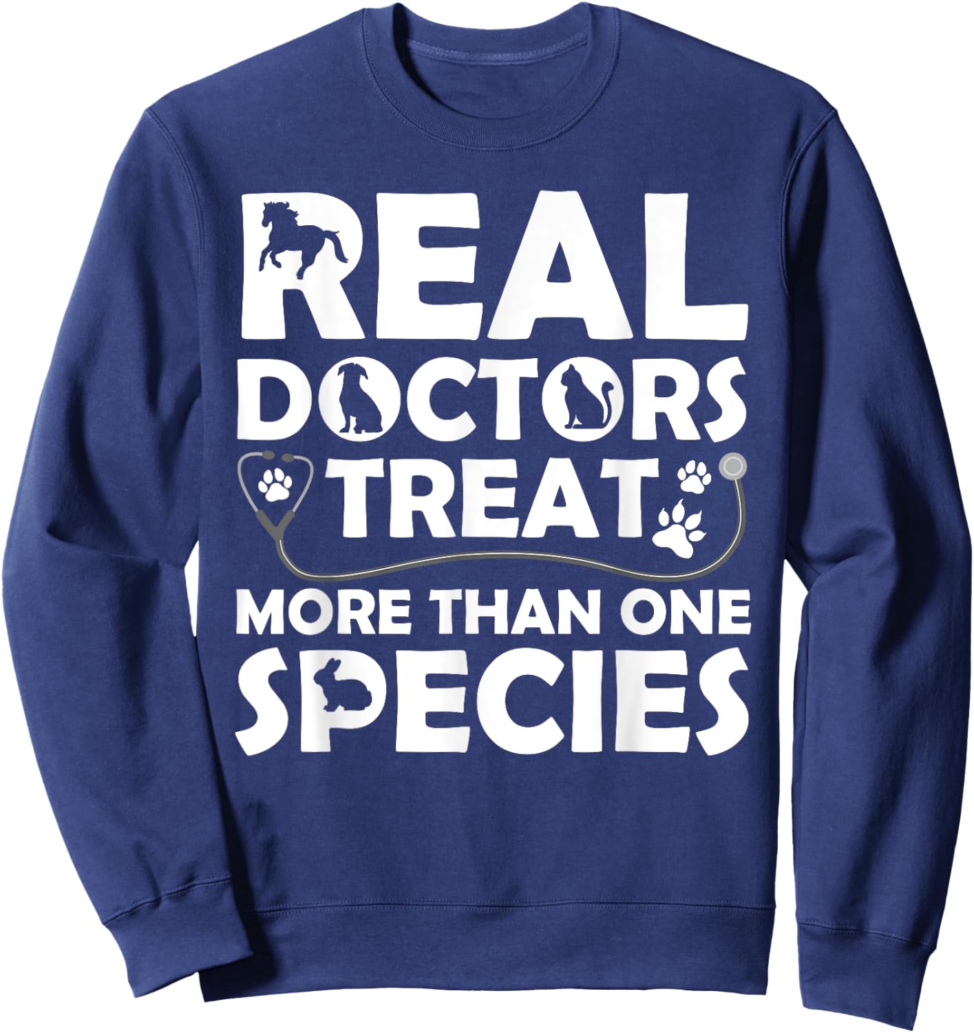 Cool Veterinarian Design Women Veterinary Pet Doctor Sweatshirt - Sweatshirt | Navy