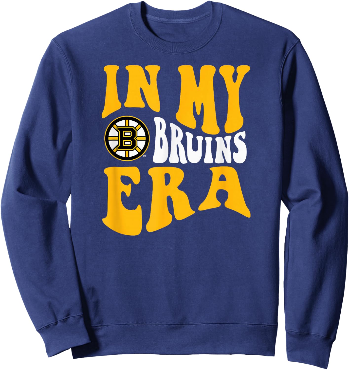 Boston Bruins Era Dark Heather Officially Licensed Sweatshirt - Sweatshirt | Navy