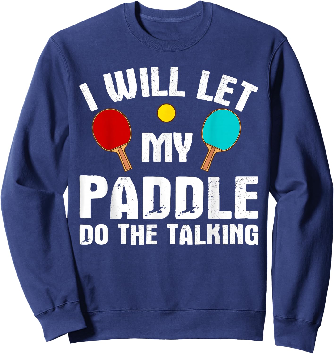 Funny Table Tennis Women Paddle Ping Pong Player Sweatshirt - Sweatshirt | Navy