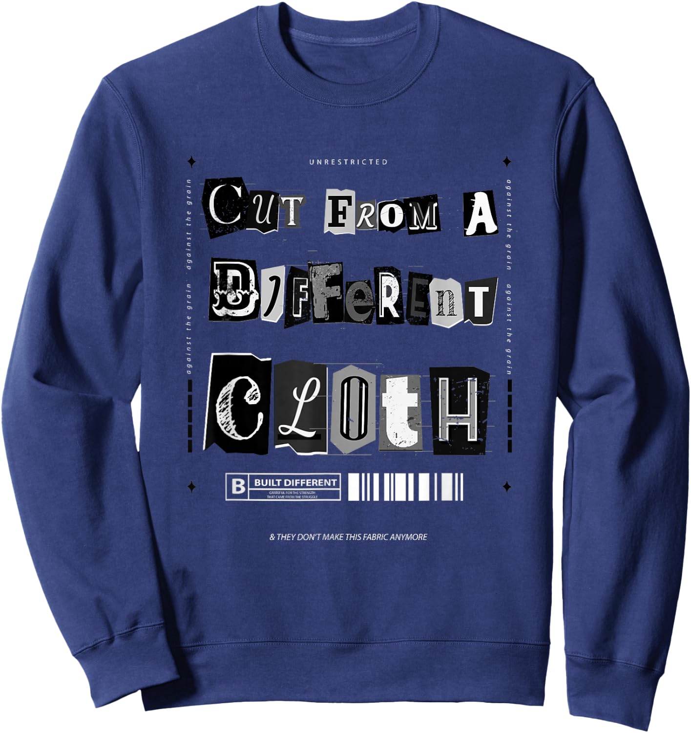 Black Cut from A Different Cloth Black on Black Graphic Sweatshirt - Sweatshirt | Navy