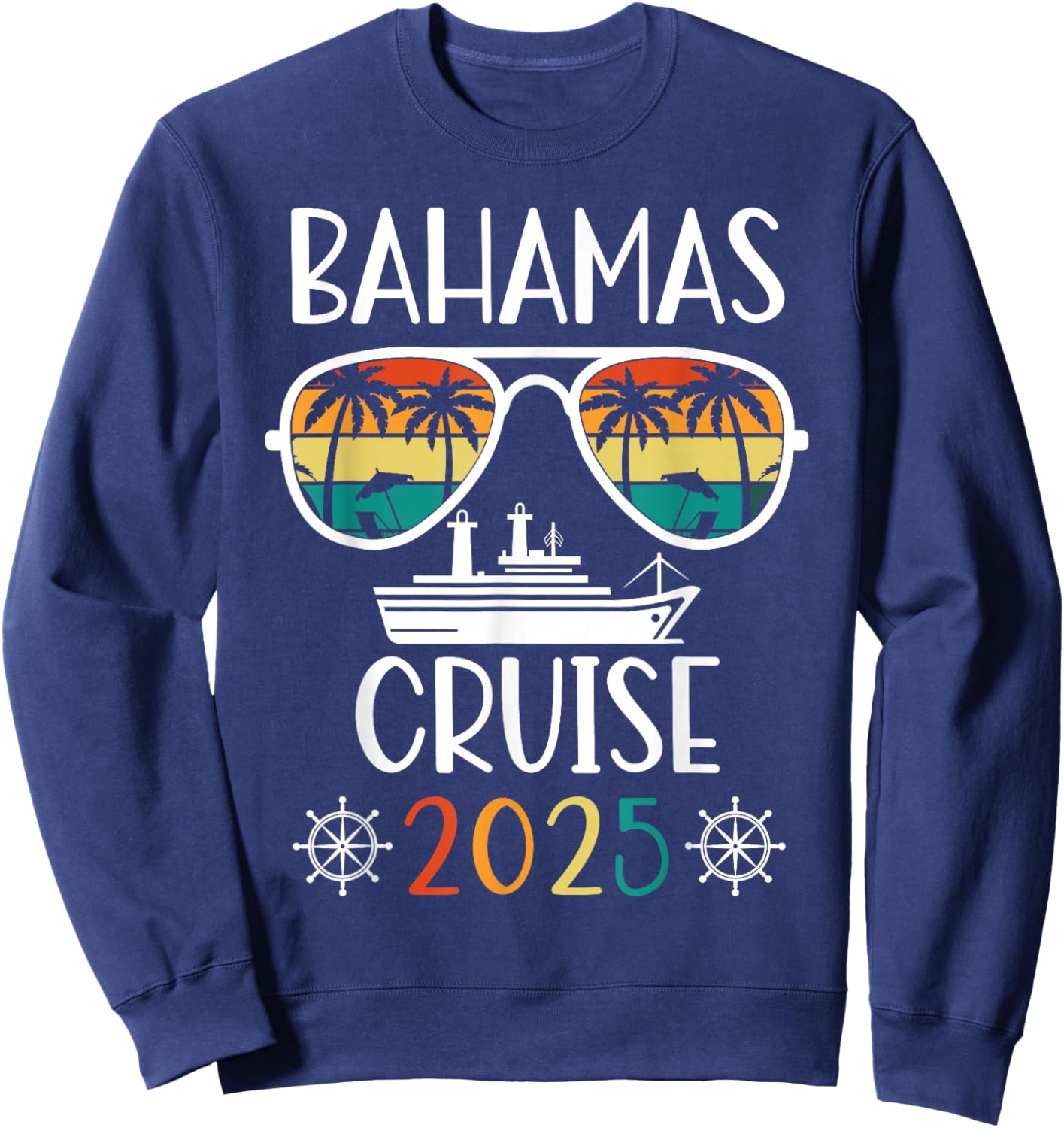 Bahamas Cruise 2025 Vacation Trip Matching Family Group Sweatshirt - Sweatshirt | Navy