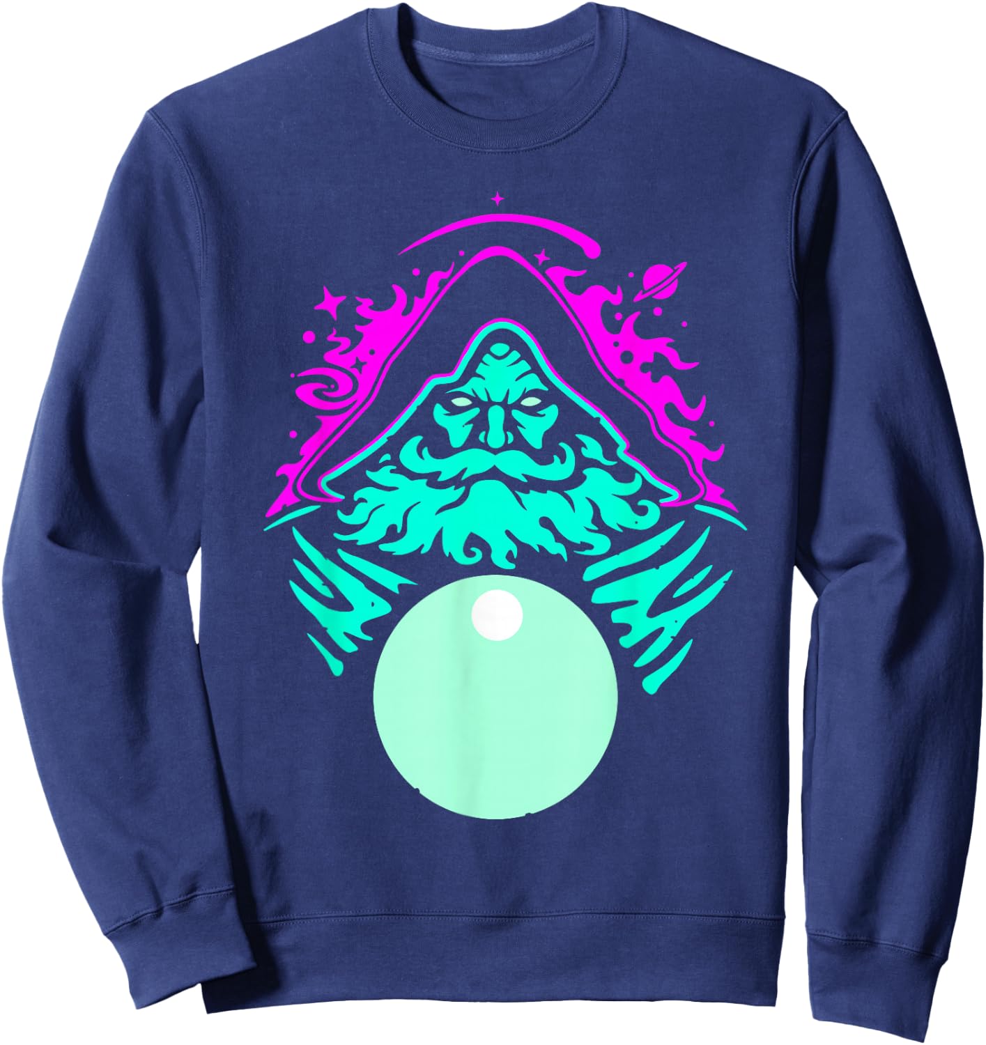 Pondering My Orb - Wizard Ponder Cosmic Fantasy Magical Meme Sweatshirt - Sweatshirt | Navy