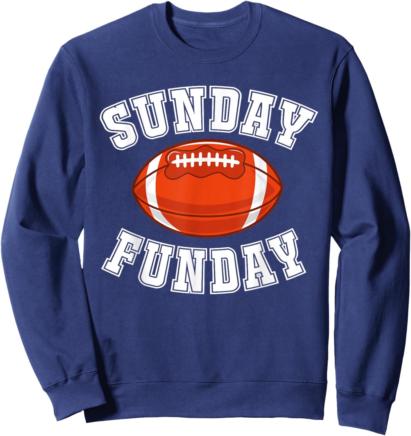 Sunday Funday Football League Sports Graphic & Sweatshirt - Sweatshirt | Navy