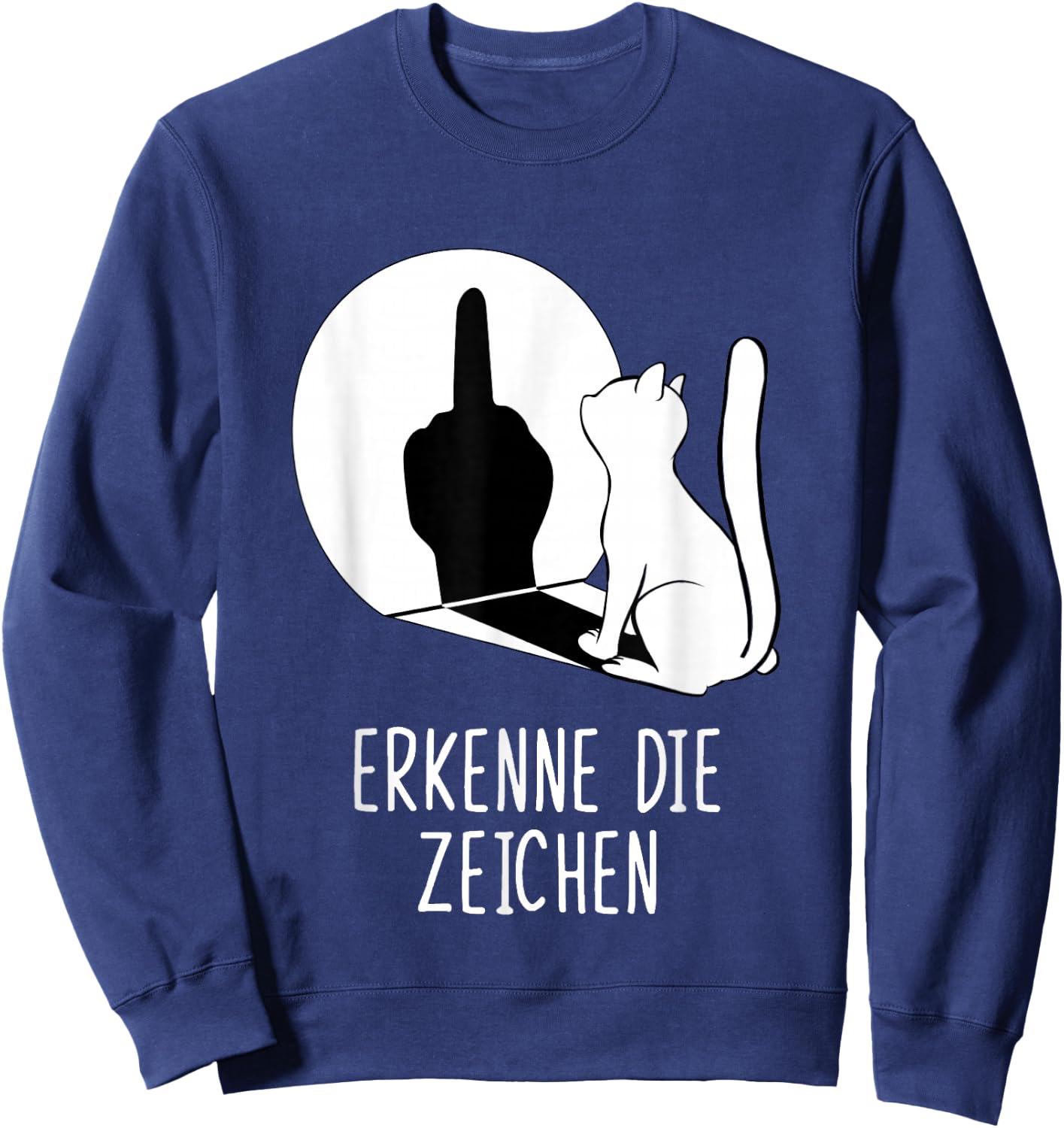 Waving Cat Shadow Cats Erkenne die Signs , black Sweatshirt - Sweatshirt | Navy