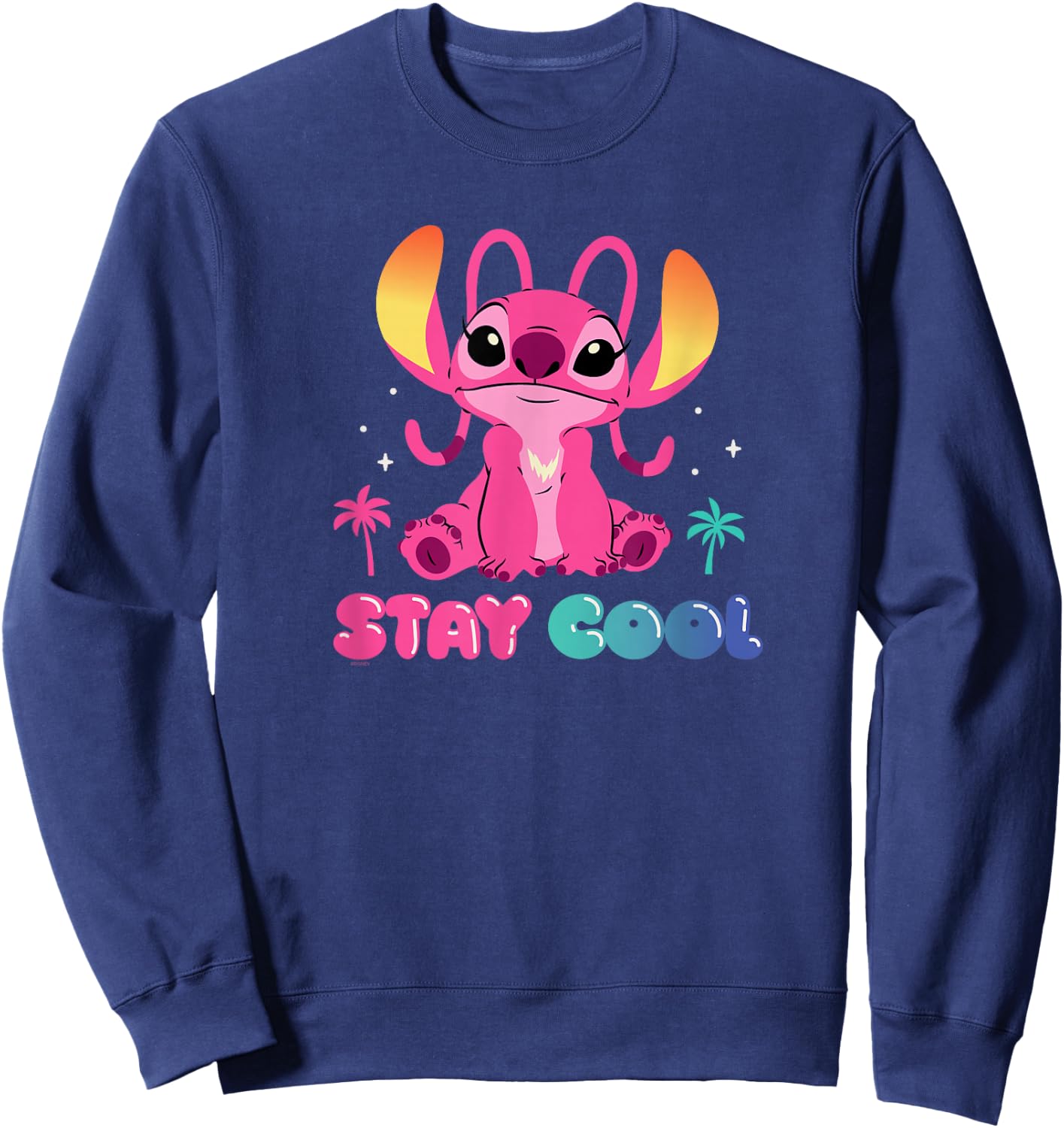 Disney Angel Stay Cool Bubble Letters , black, s Sweatshirt - Sweatshirt | Navy