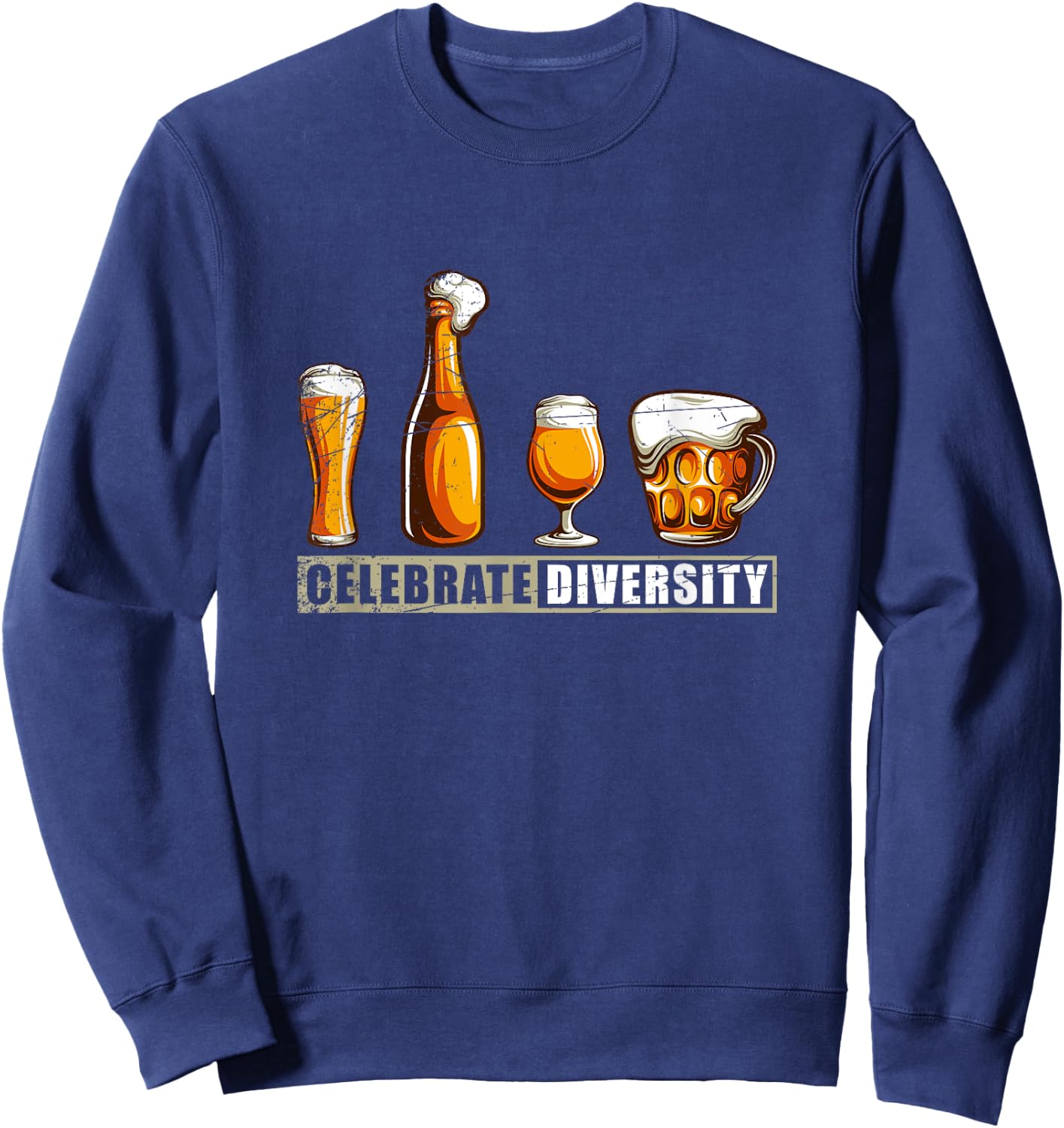 Funny Diversity Home Brewery Gift Craft Beer Sweatshirt - Sweatshirt | Navy