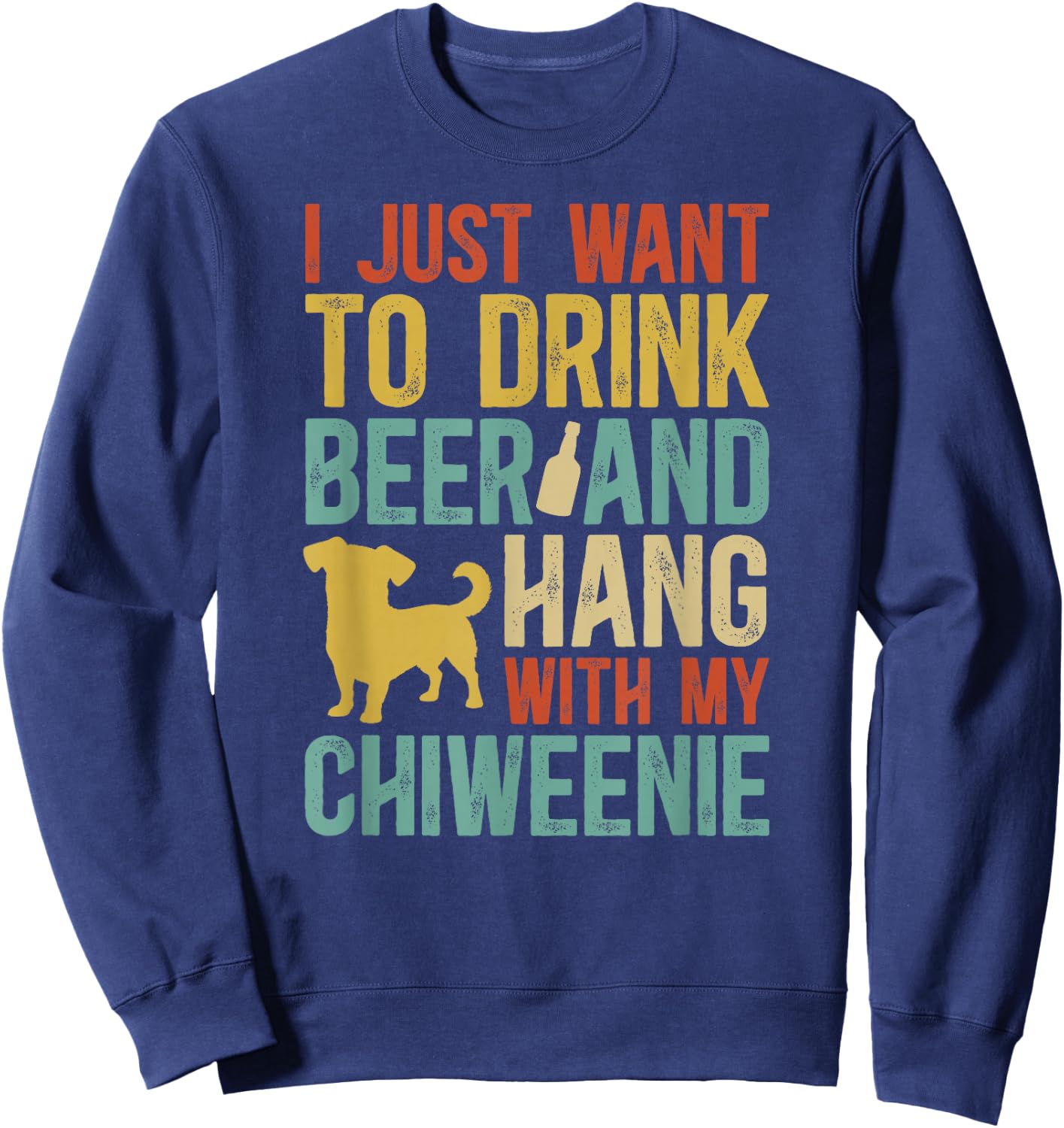 Chiweenie Owner Funny Chiweenie Mom Chiweenie Dad Sweatshirt - Sweatshirt | Navy