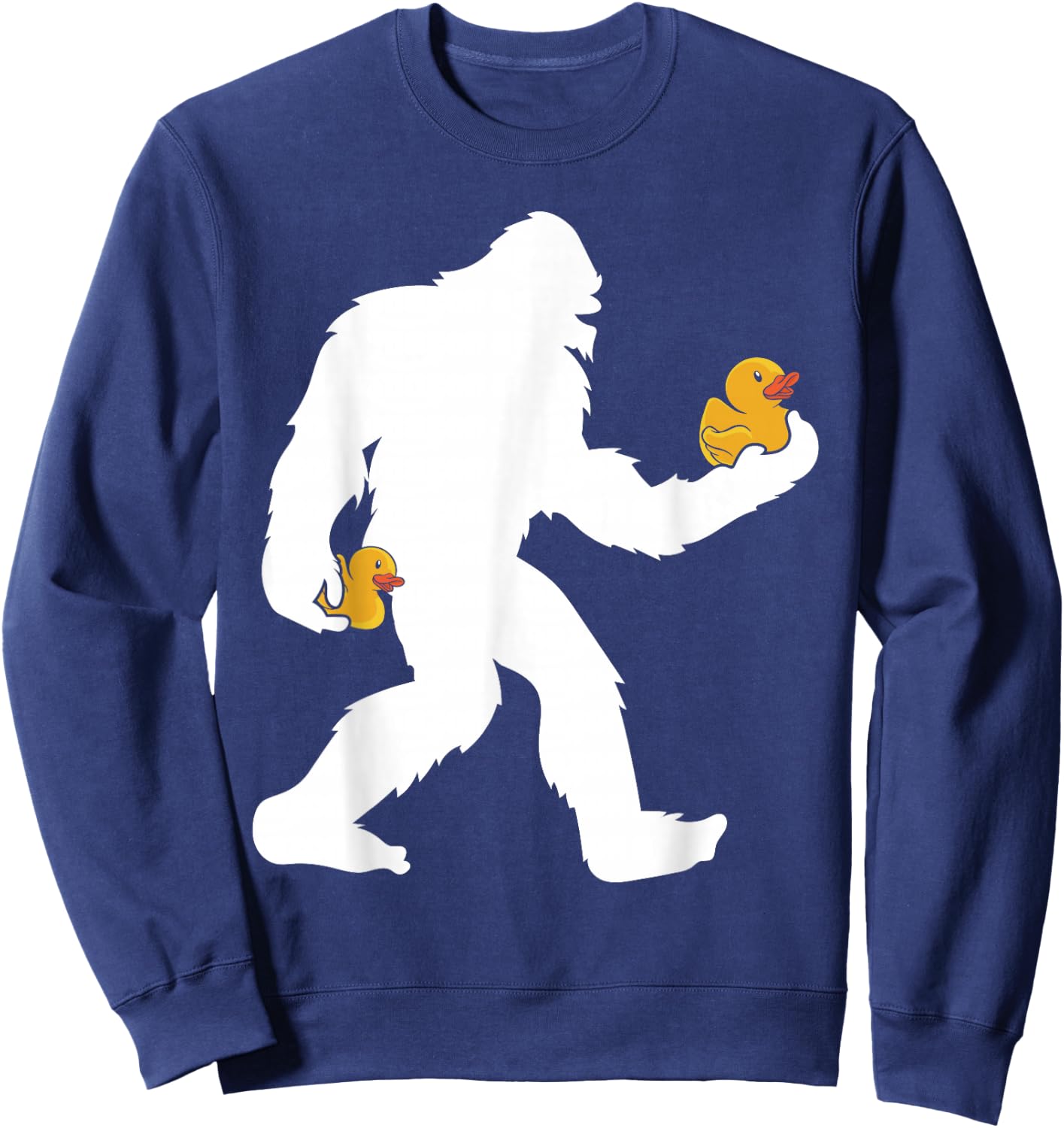 Sasquatch Big Foot Yetti Kids Rubber Duck Sweatshirt - Sweatshirt | Navy