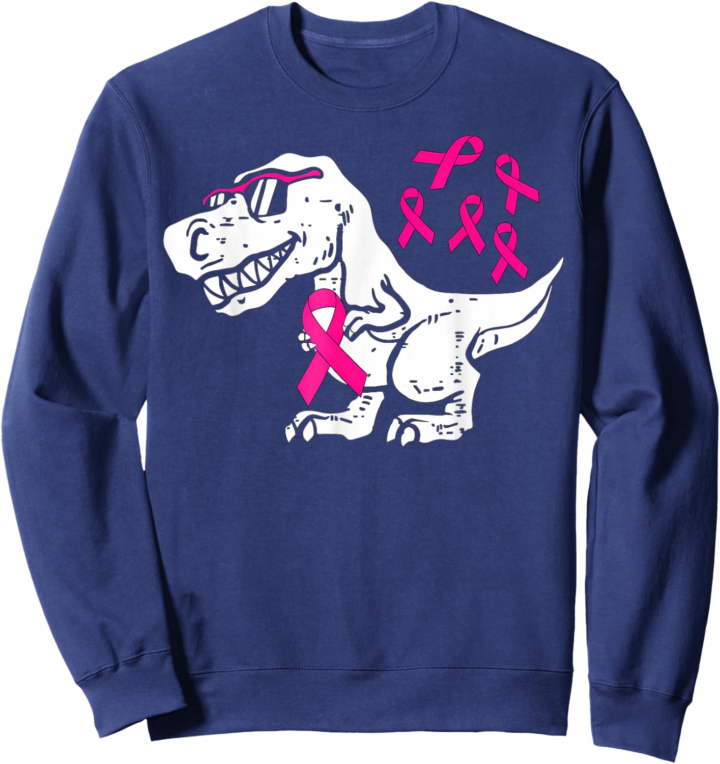 Breast Cancer Awareness Shirt Toddler Pink Ribbon Kids Youth Sweatshirt - Sweatshirt | Navy