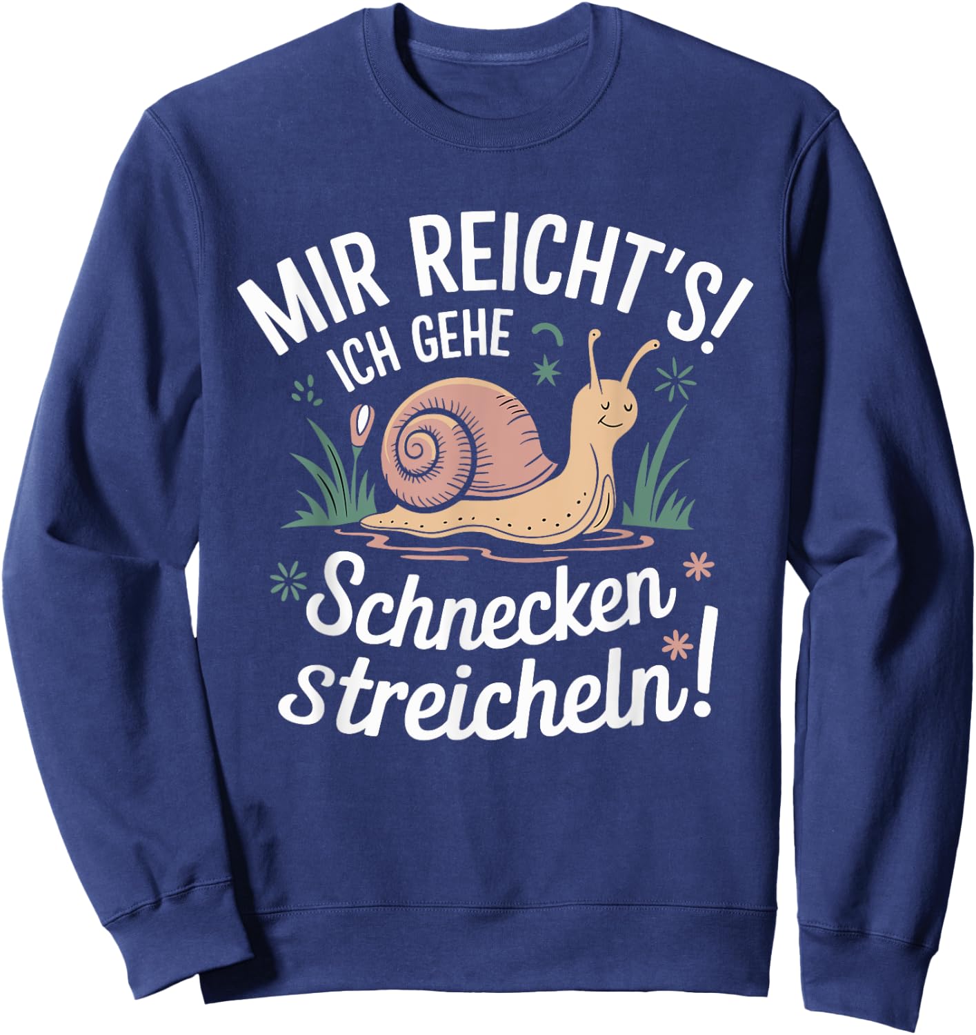 Snails Funny Children's Outfit Great Idea , black Sweatshirt - Sweatshirt | Navy