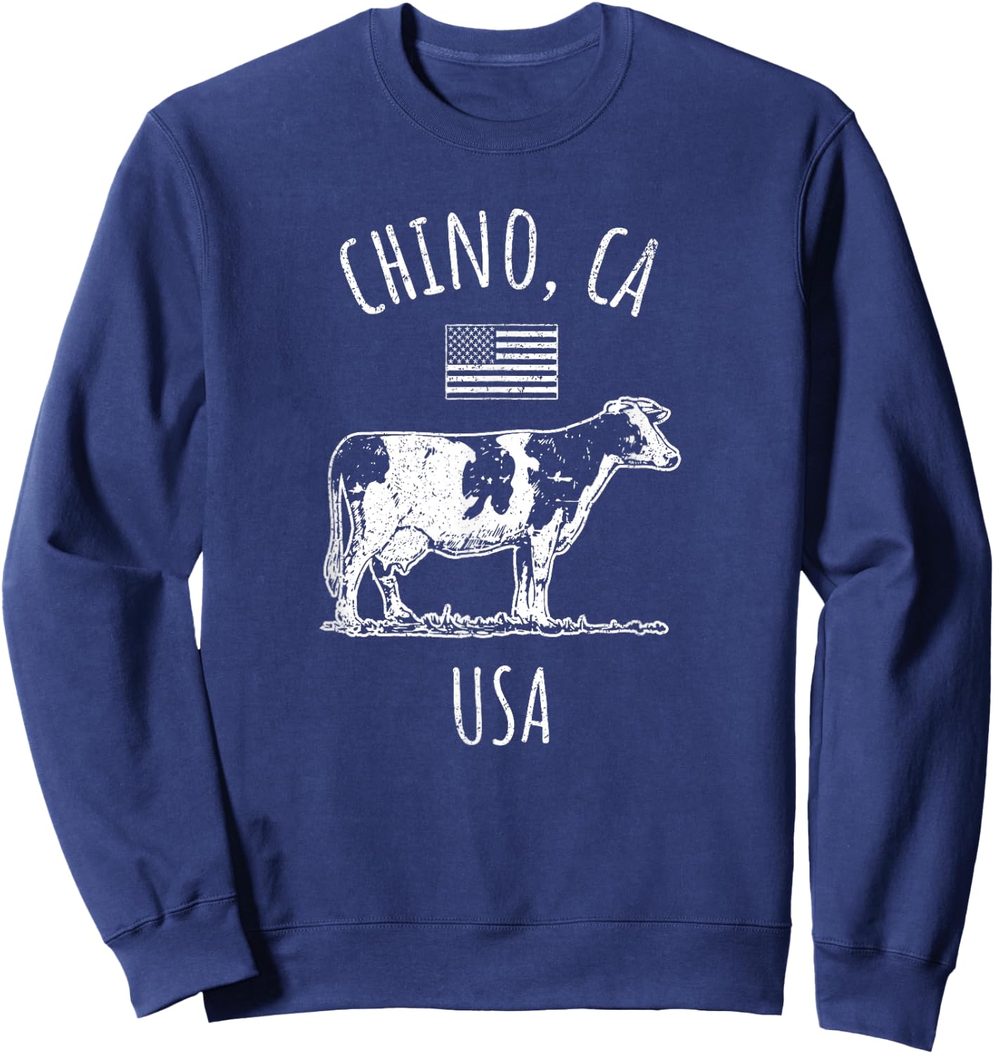 Chino California USA Retro Cow Vintage Style Design Sweatshirt - Sweatshirt | Navy
