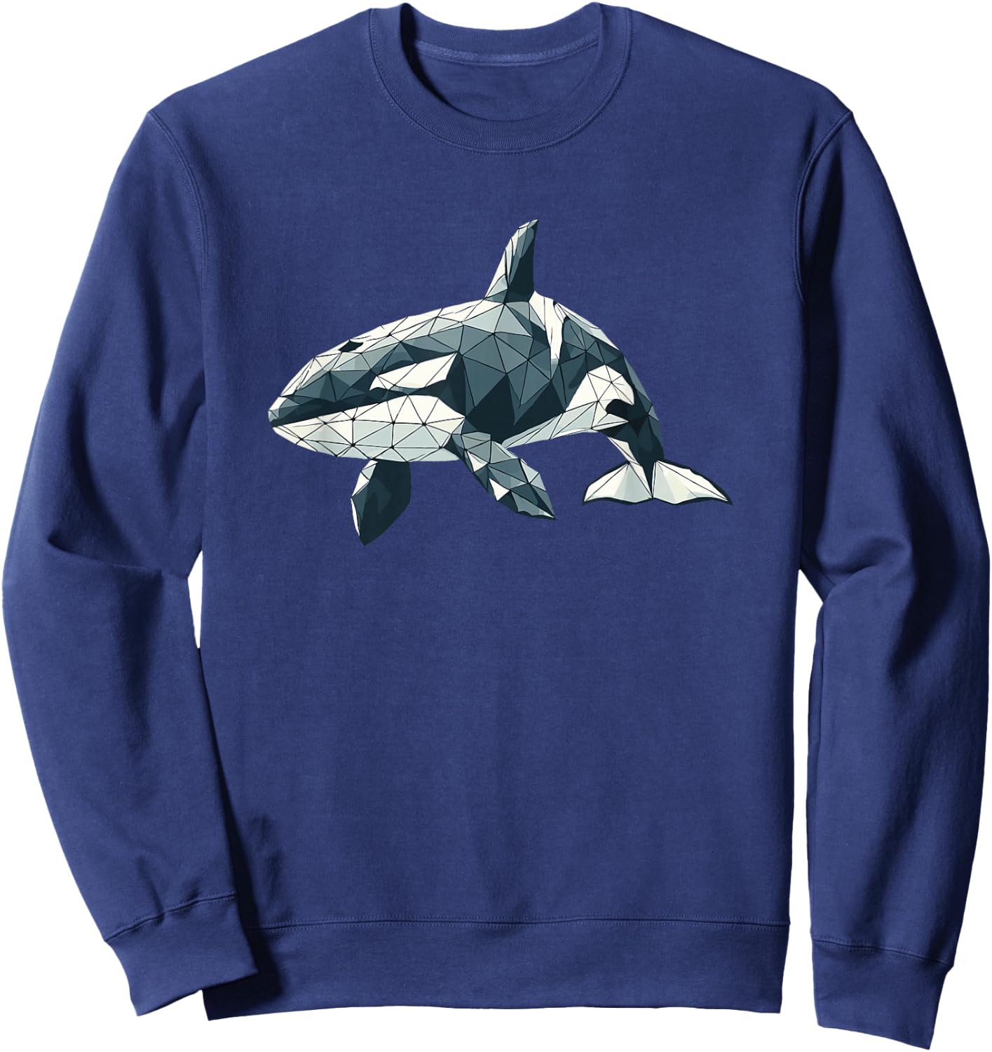 Geometric Art Orka Orkas , black Sweatshirt - Sweatshirt | Navy