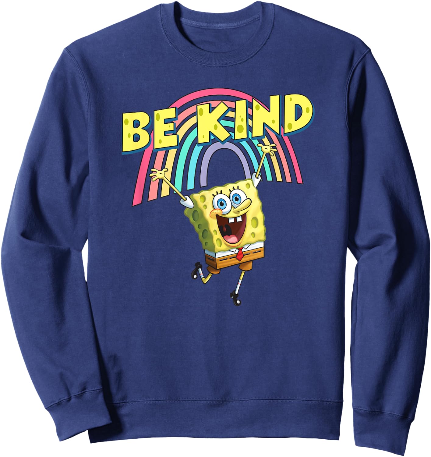 Mademark x SpongeBob SquarePants - Be Kind with Rainbow Sweatshirt - Sweatshirt | Navy
