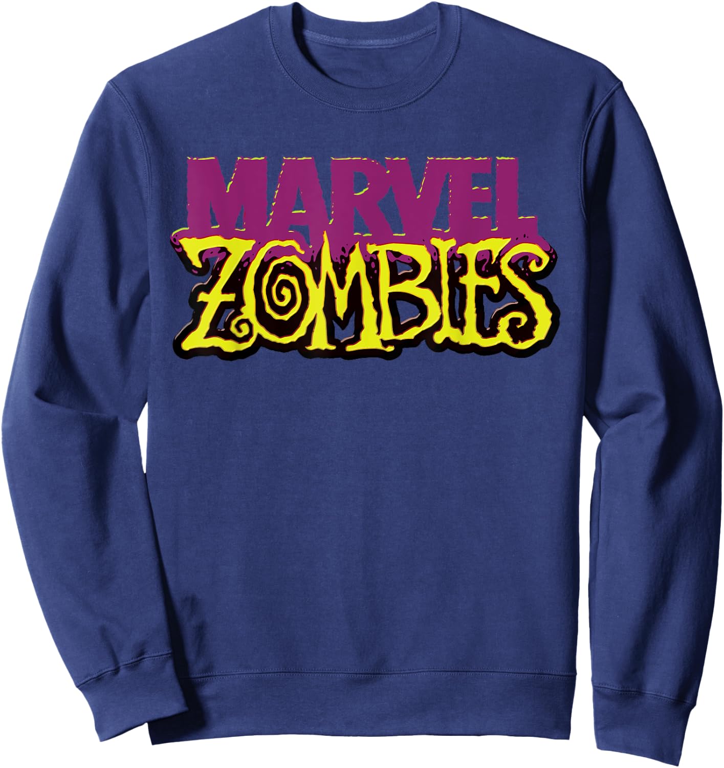 Marvel Zombies Official Color Logo Halloween Sweatshirt - Sweatshirt | Navy
