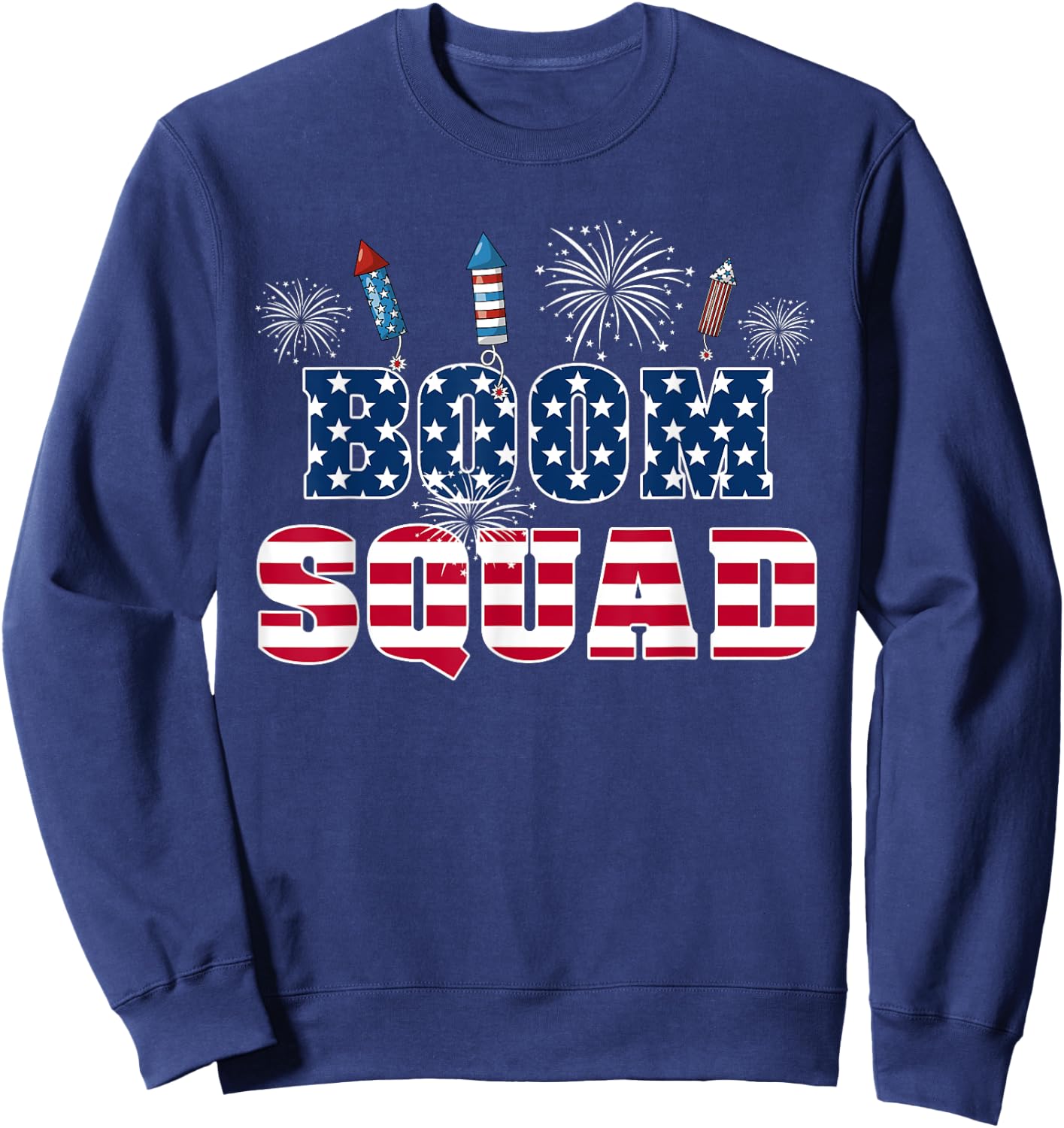 Boom Squad 4th of July Sweatshirt - Sweatshirt | Navy