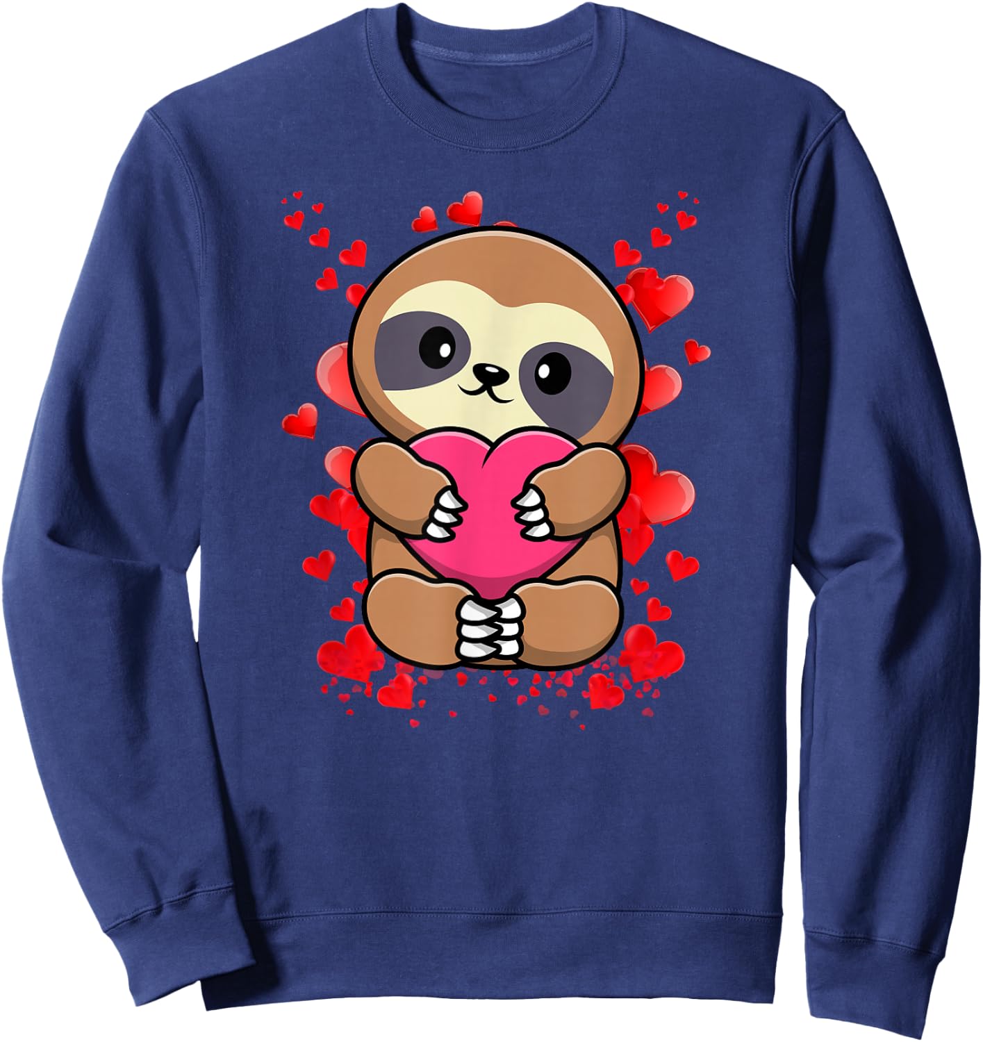 Overflowing Hearts Sloth Sweatshirt - Sweatshirt | Navy