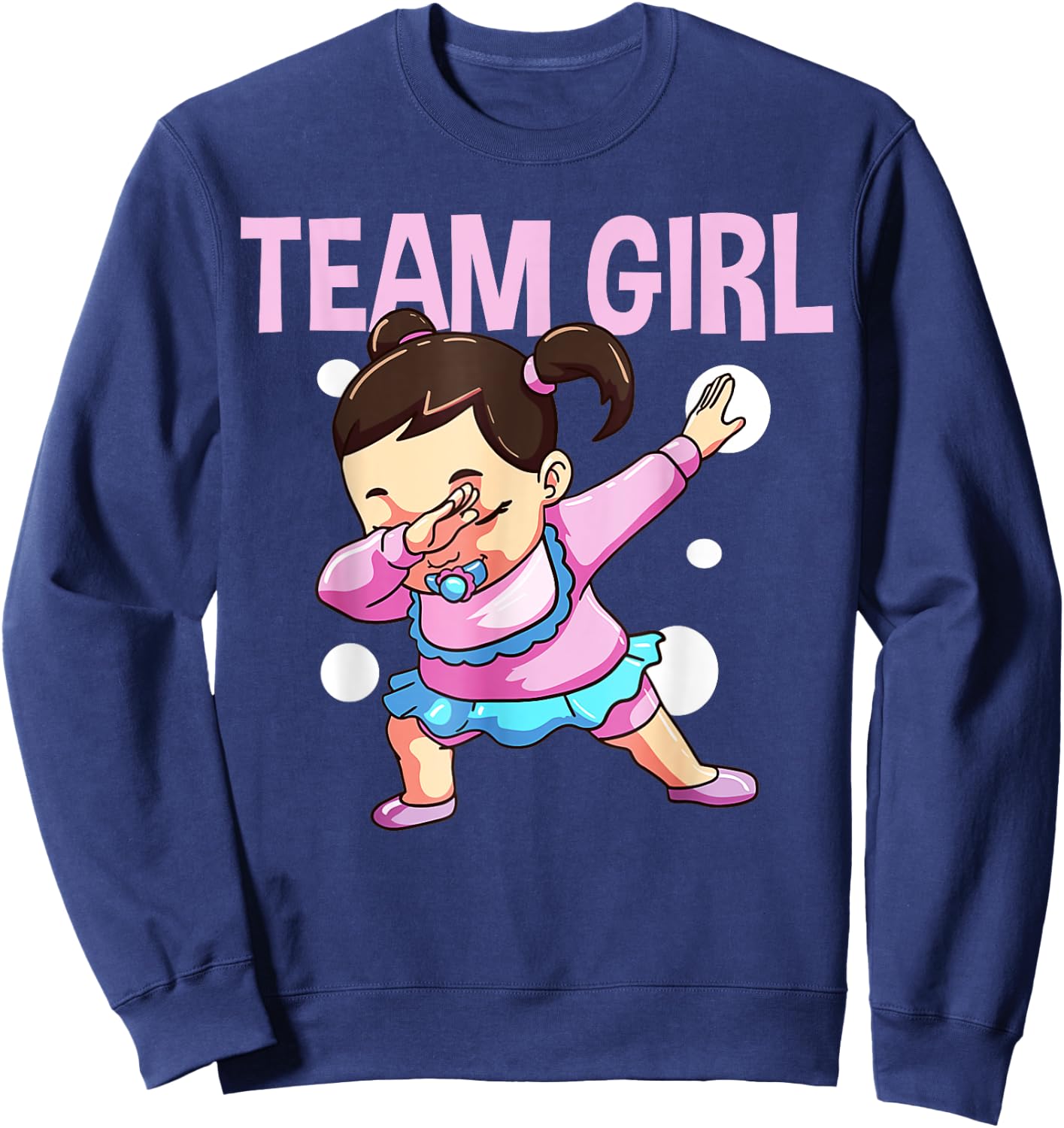Gender Reveal Party Pink Baby Announcement Team Girl Sweatshirt - Sweatshirt | Navy