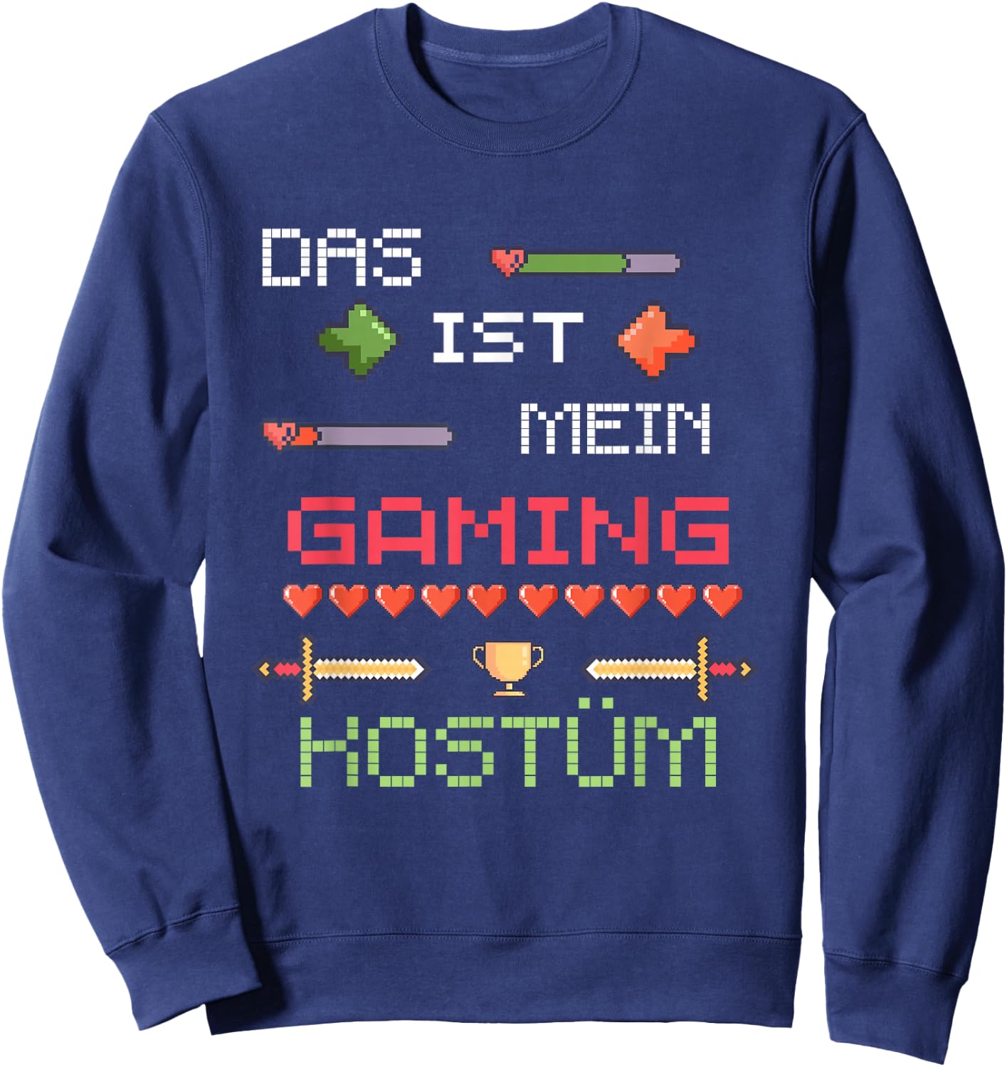 This is My Gaming Costume Funny Halloween Gamer Design , black, S Sweatshirt - Sweatshirt | Navy