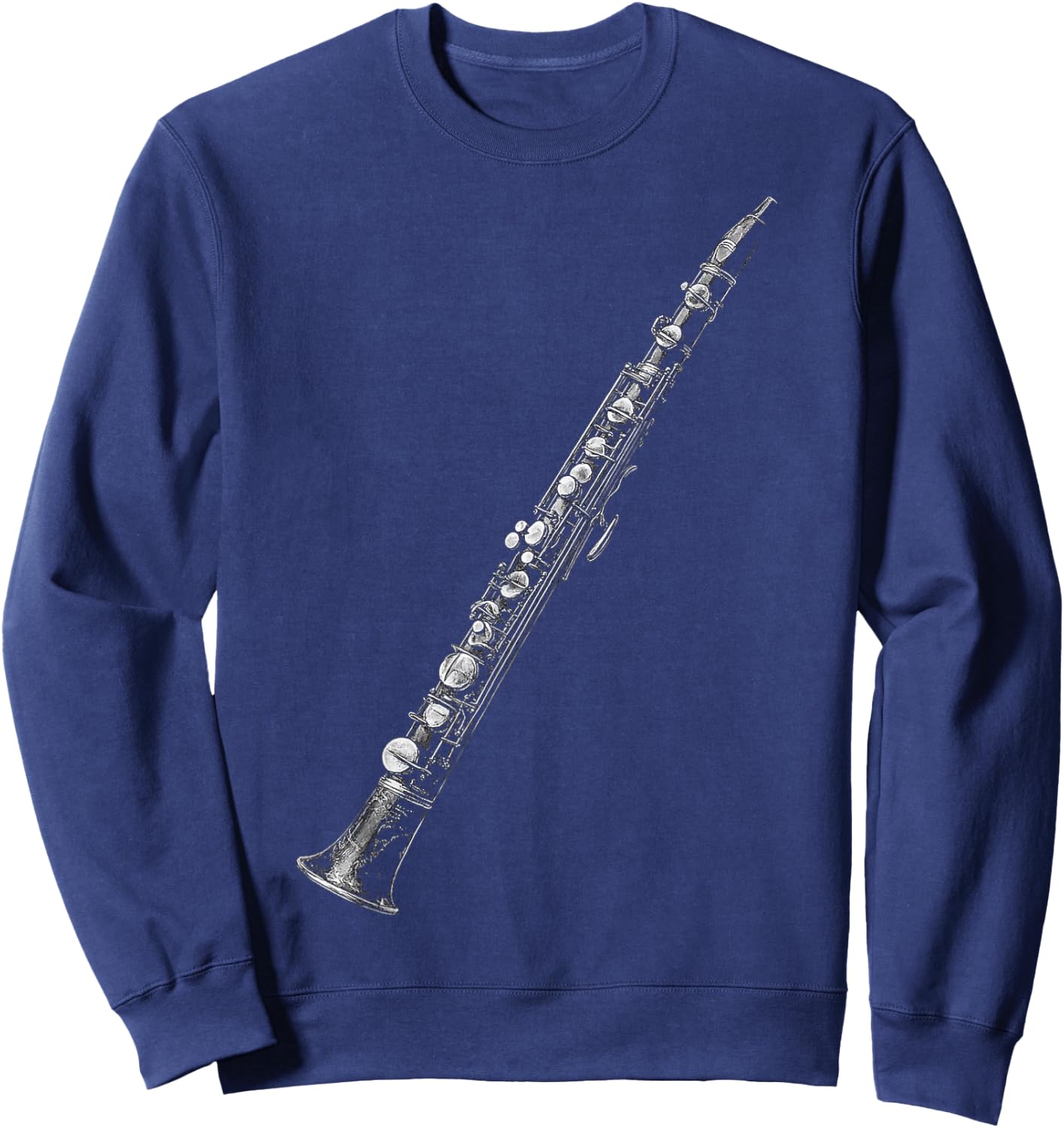 Clarinet Music Instrument Motif Art Clarinet Sweatshirt - Sweatshirt | Navy