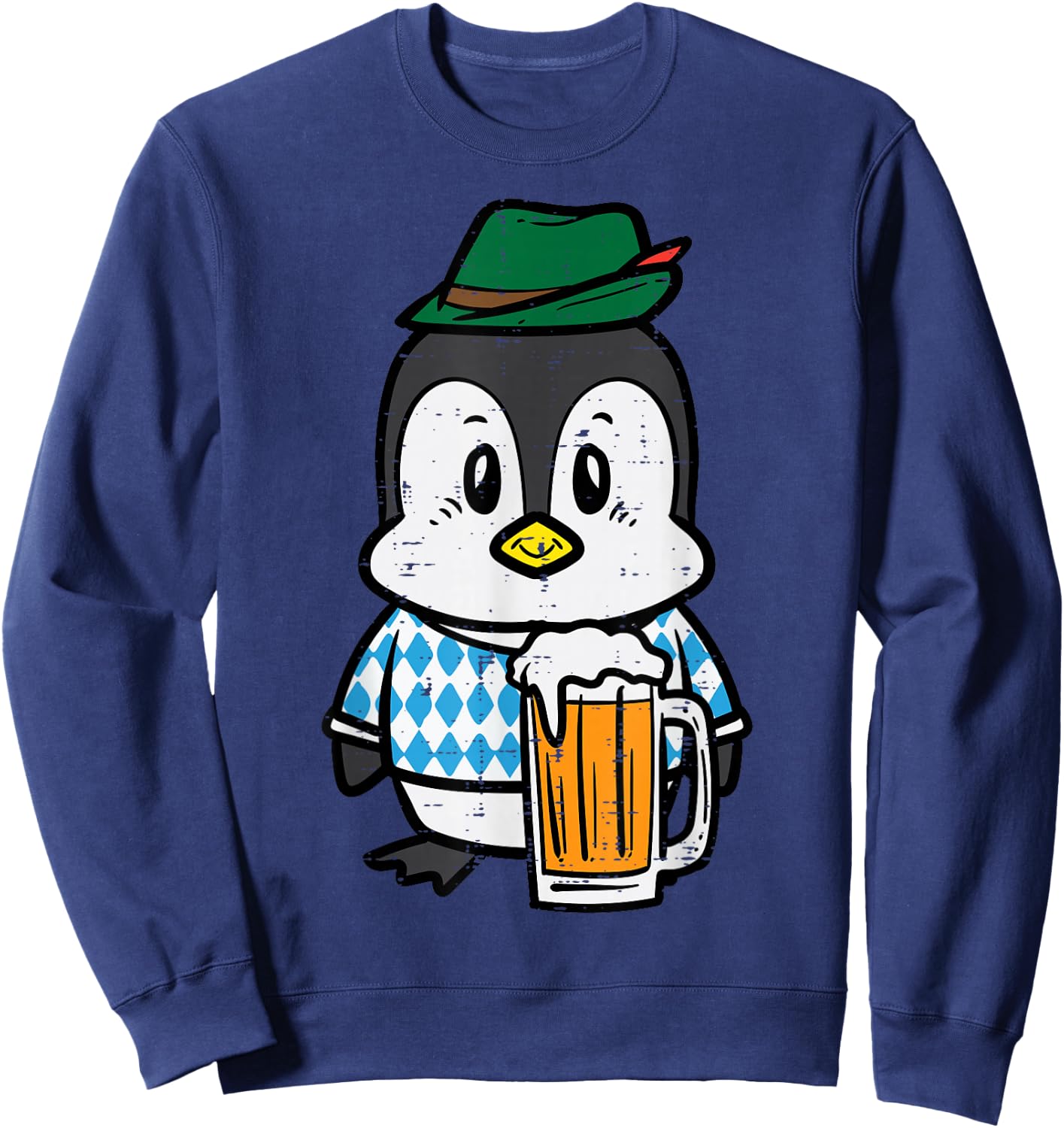 Penguin Bavarian Octoberfest German Oktoberfest Men Women Sweatshirt - Sweatshirt | Navy