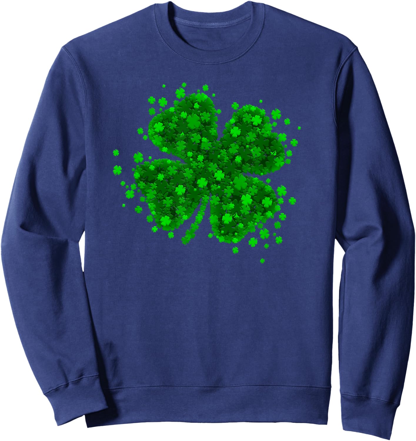 Four Leaf Clover for St. Patrick's Day , Black, S Sweatshirt - Sweatshirt | Navy
