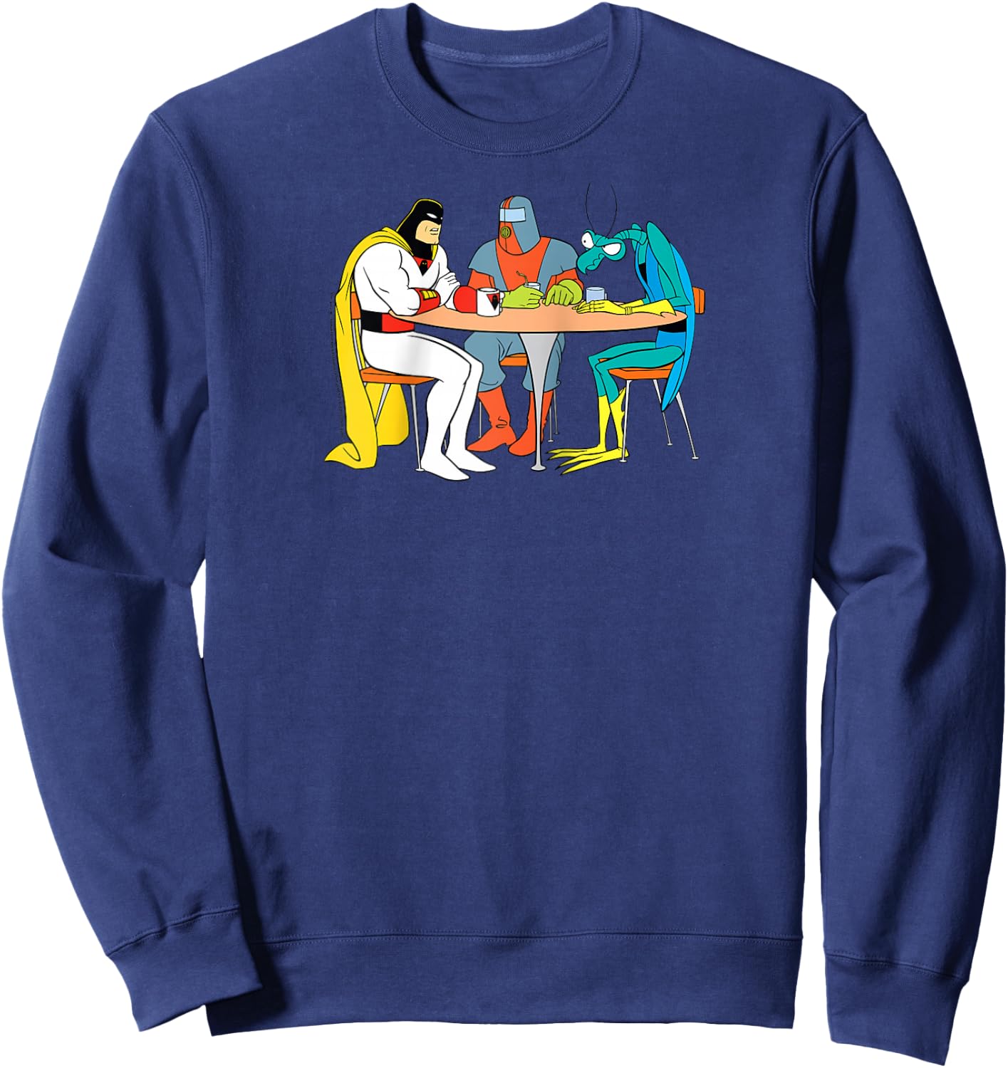 Space Ghost Coast to Coast Brak & Zorak Raglan Baseball Sweatshirt - Sweatshirt | Navy