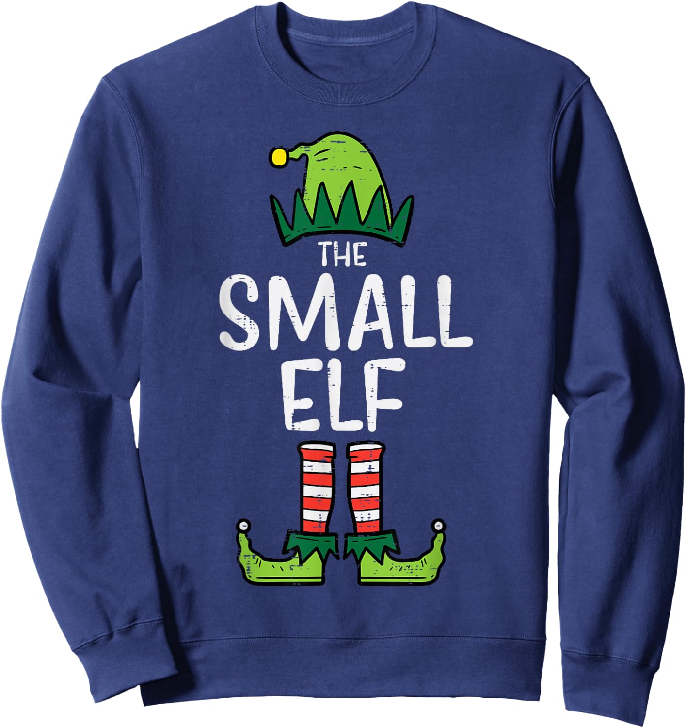 Small Elf Matching Christmas Pajamas For Family Toddler Kids Sweatshirt - Sweatshirt | Navy