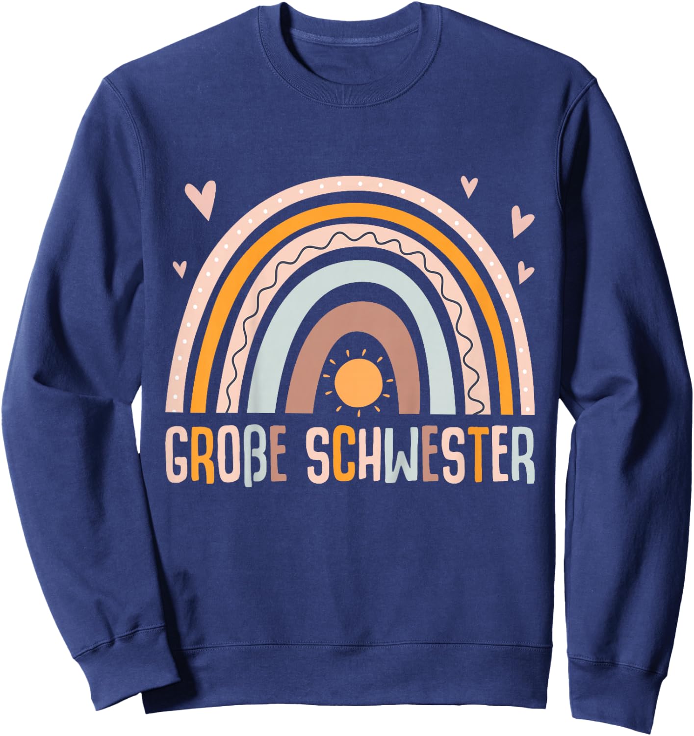 Children's Big Sister Rainbow , black Sweatshirt - Sweatshirt | Navy