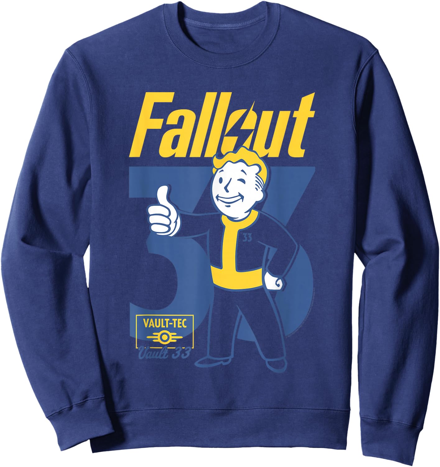 Ripple Junction x Fallout TV Series 33 Vault Boy Pose , black Sweatshirt - Sweatshirt | Navy