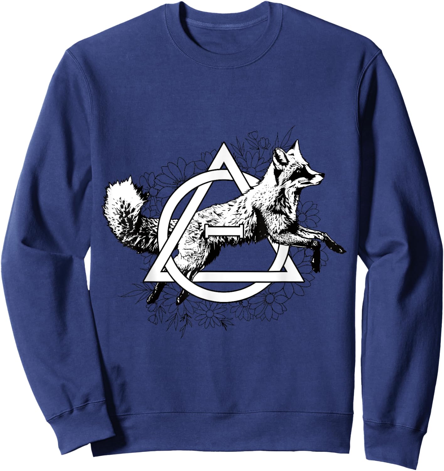 Fuchs Theta Delta Fellalter Kin Otherkin Therian Symbol Sweatshirt - Sweatshirt | Navy