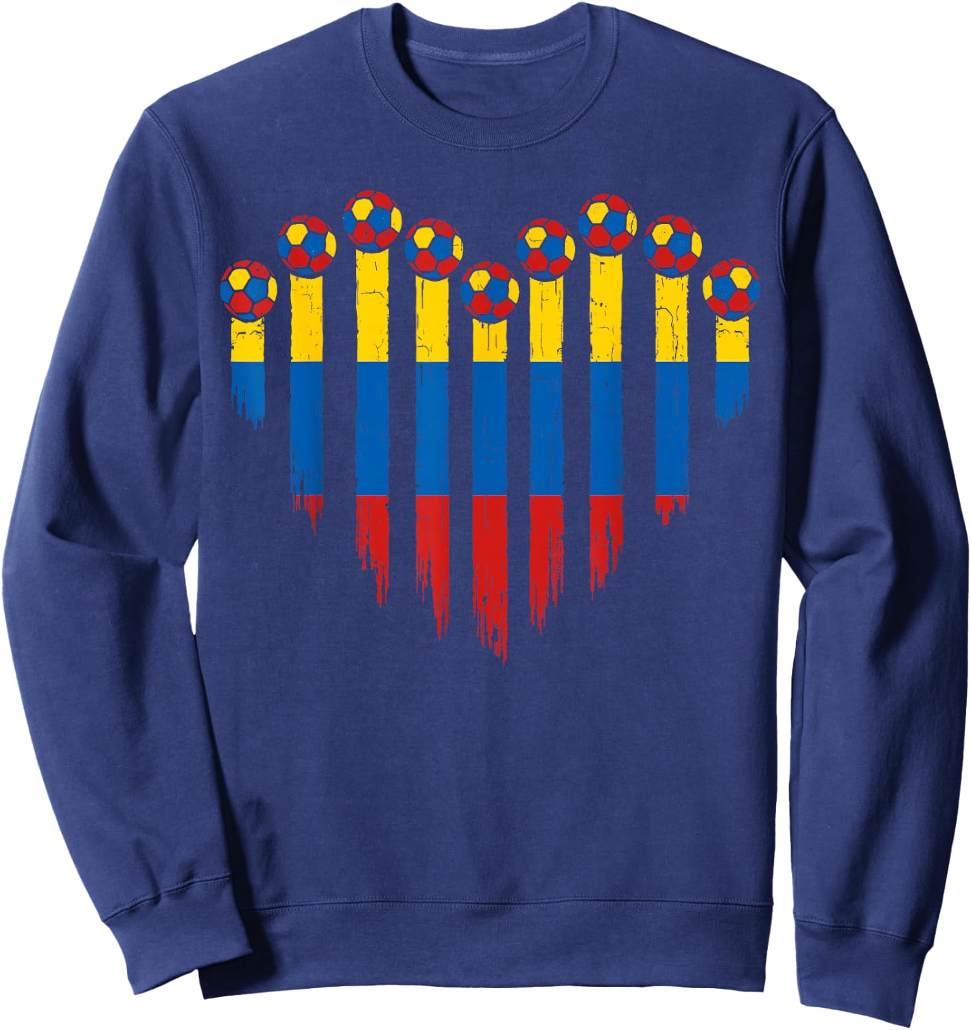 Colombian Flag Novelty Colombia Sweatshirt - Sweatshirt | Navy