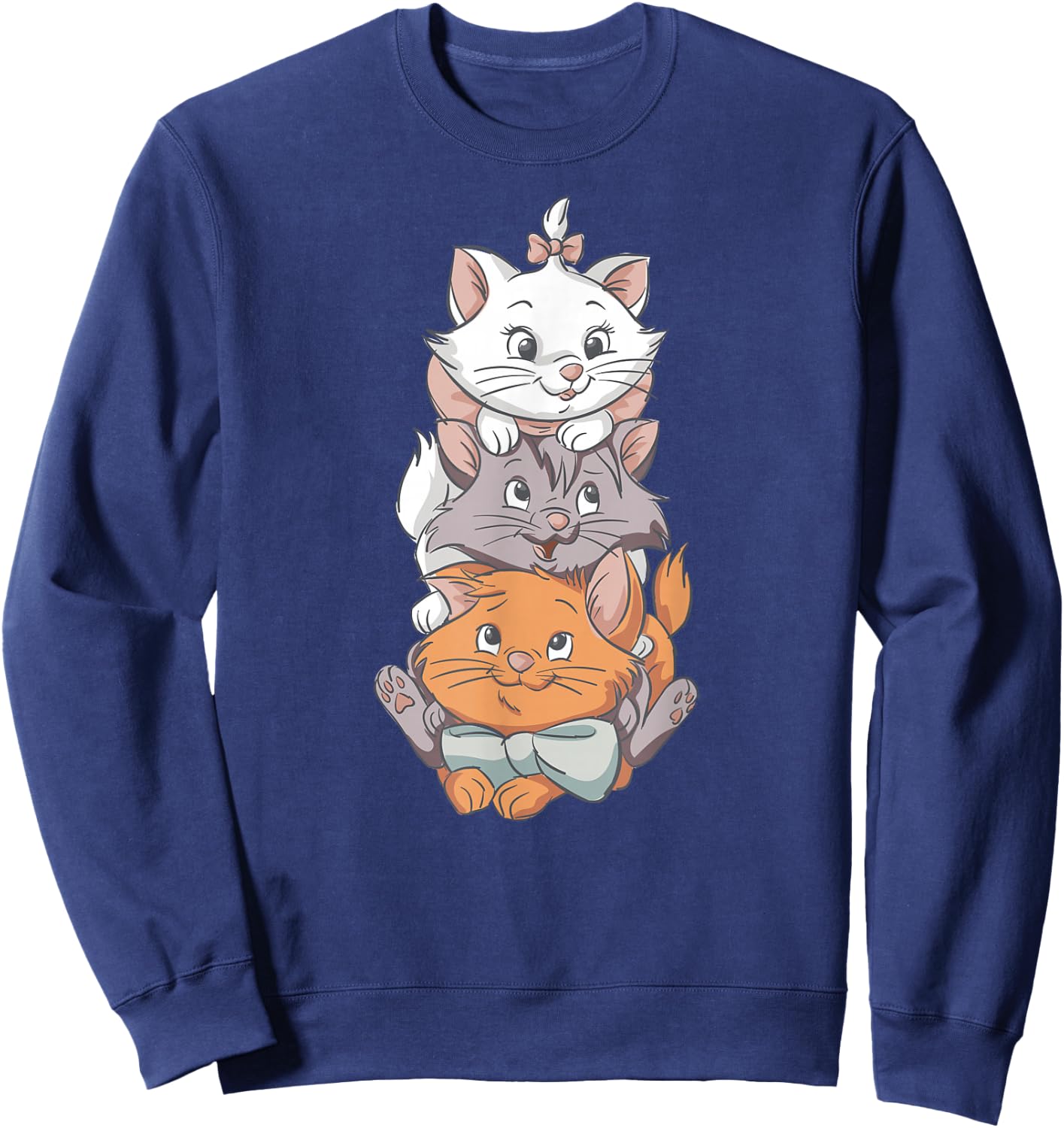 Aristocats Cute Cats , Black, S Sweatshirt - Sweatshirt | Navy