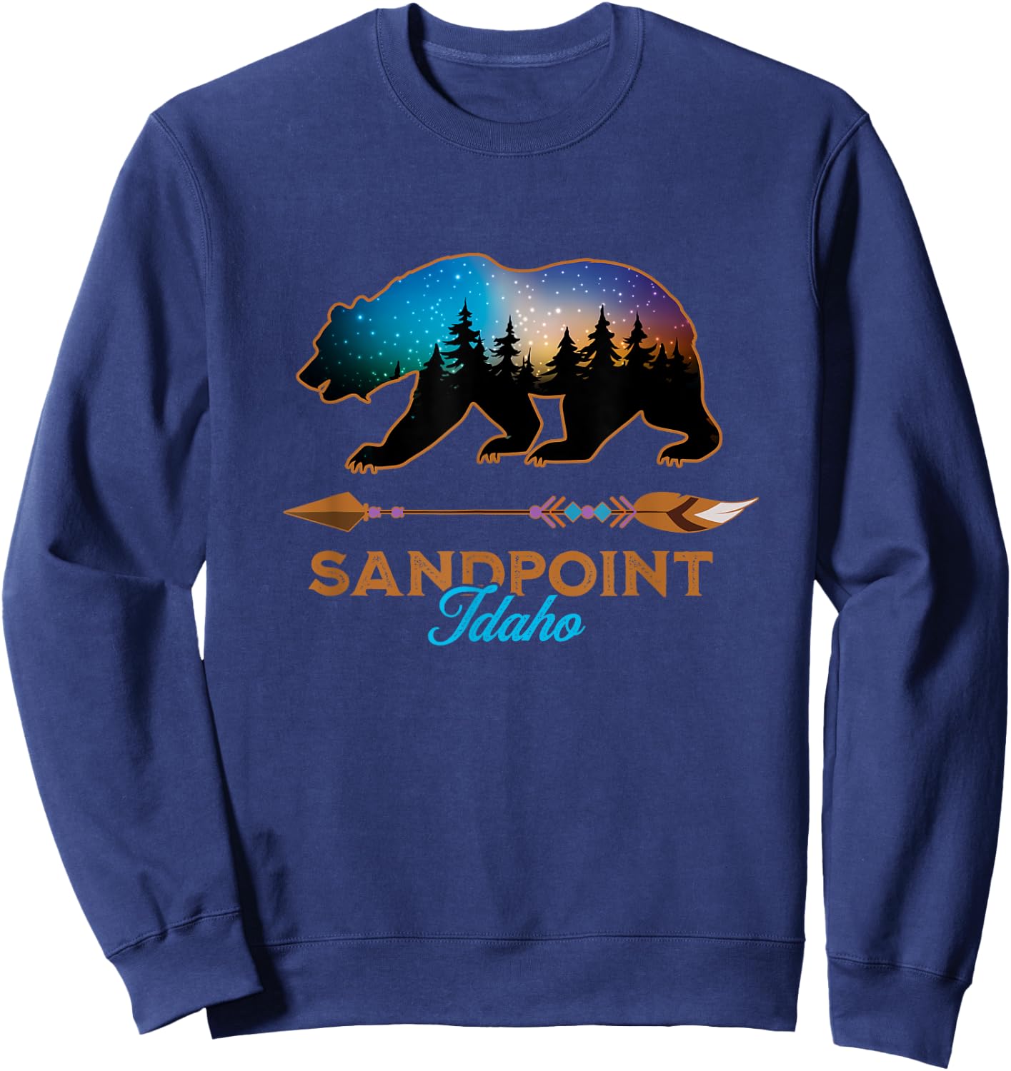 Sandpoint Idaho USA Lake Pend Orielle Vacation Souvenir Sweatshirt - Sweatshirt | Navy