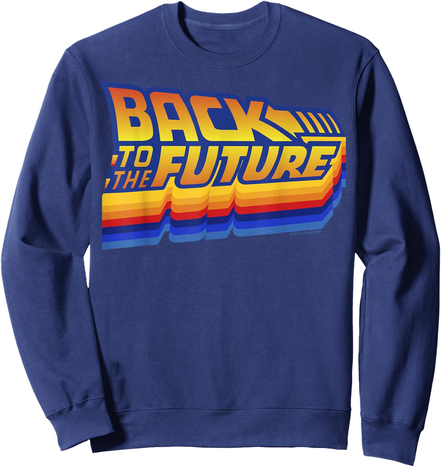 Back to The Future 35th Anniversary Retro Logo Sweatshirt - Sweatshirt | Navy