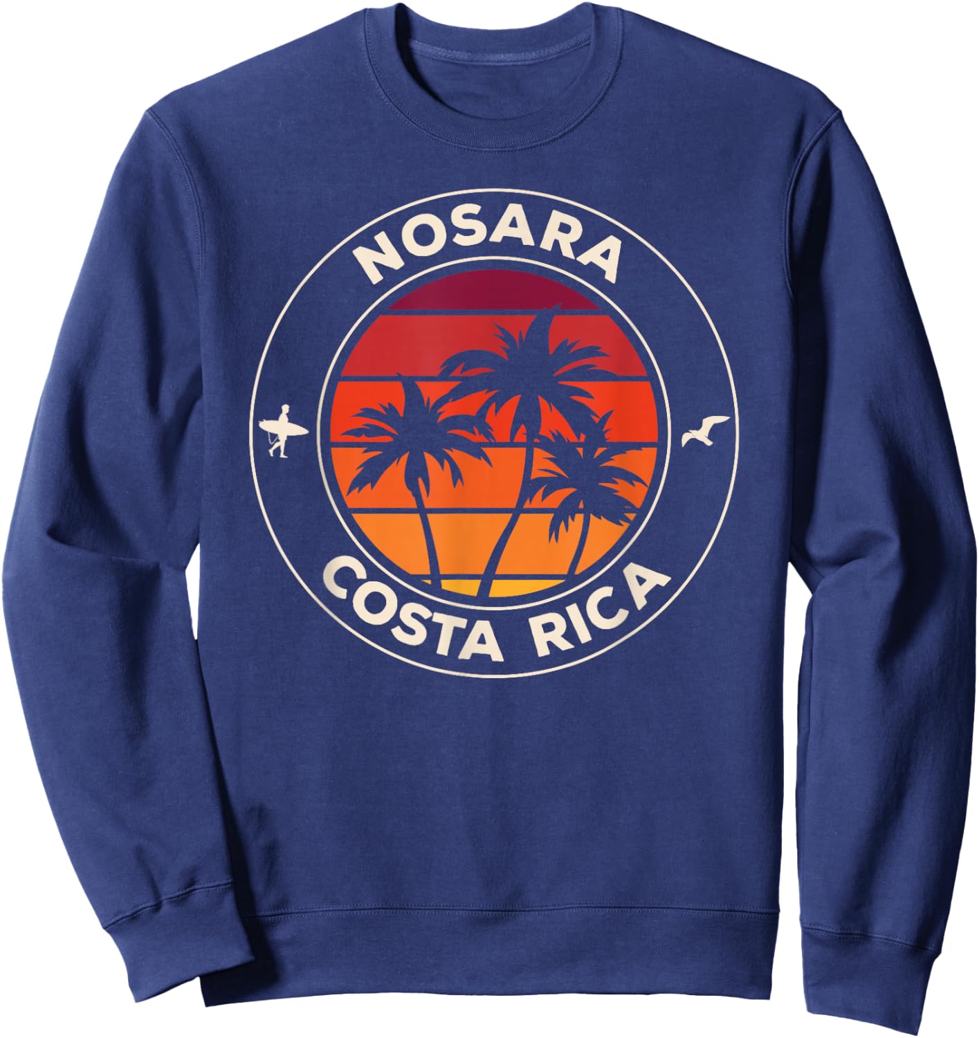 Nosara, Costa Rica Vintage Sunset Sweatshirt - Sweatshirt | Navy