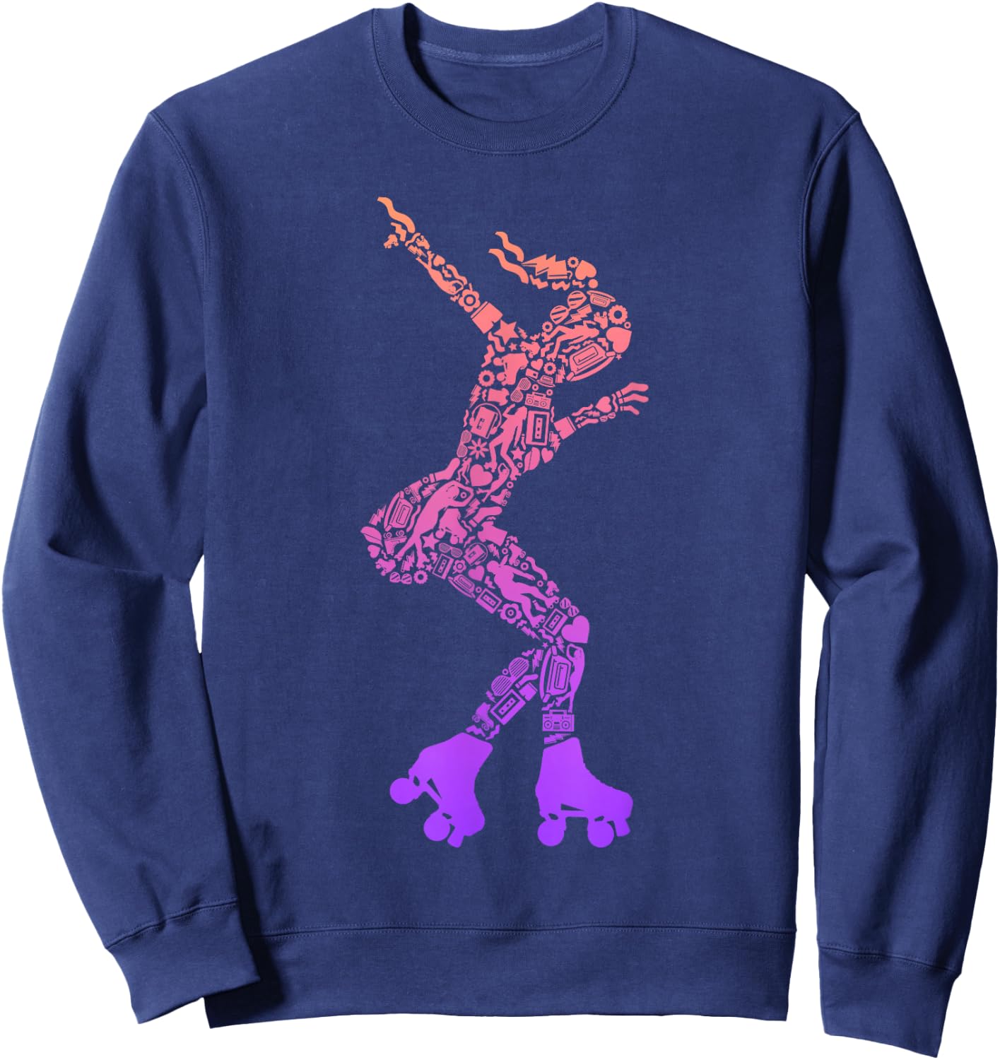 Roller Skates Children's Roller Skates Women's Roller Skates Girls , black Sweatshirt - Sweatshirt | Navy
