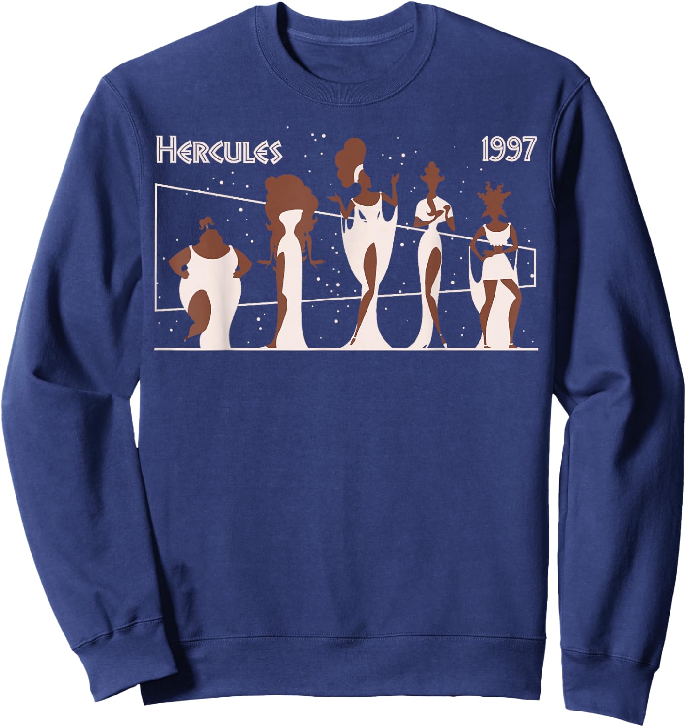 Disney Hercules 1997 Muses Portrait Constellation Sweatshirt - Sweatshirt | Navy