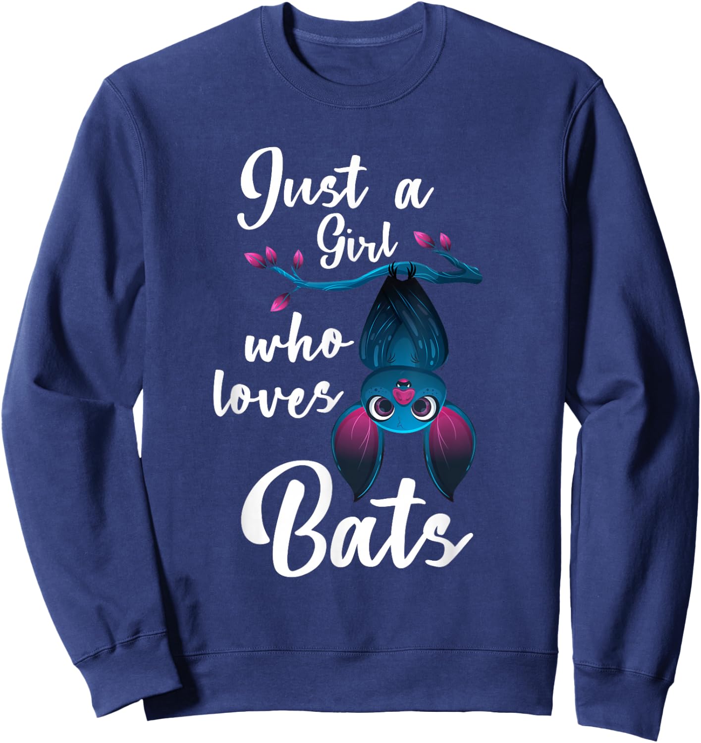 Just A Girl Who Loves Bats Bat Sweatshirt - Sweatshirt | Navy