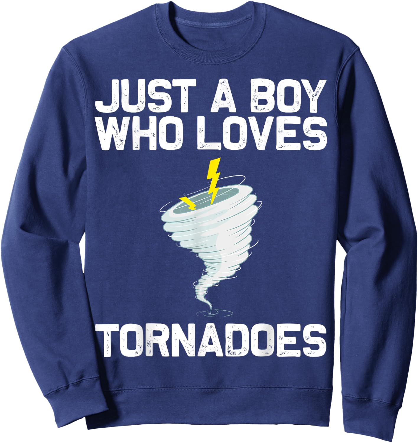 Funny Tornado Gift Boys Kids Hurricane Weather Chaser Sweatshirt - Sweatshirt | Navy