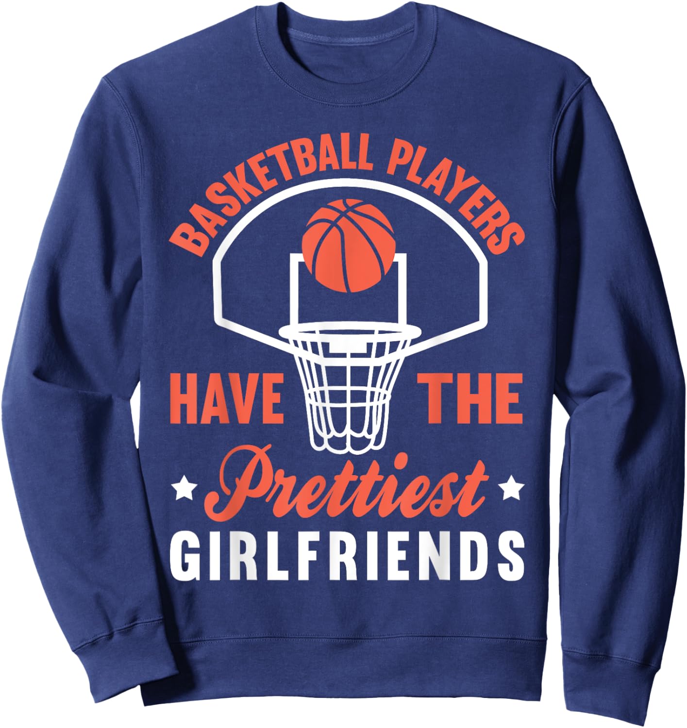 Basketball Player Girlfriend Bball Gameday Sweatshirt - Sweatshirt | Navy